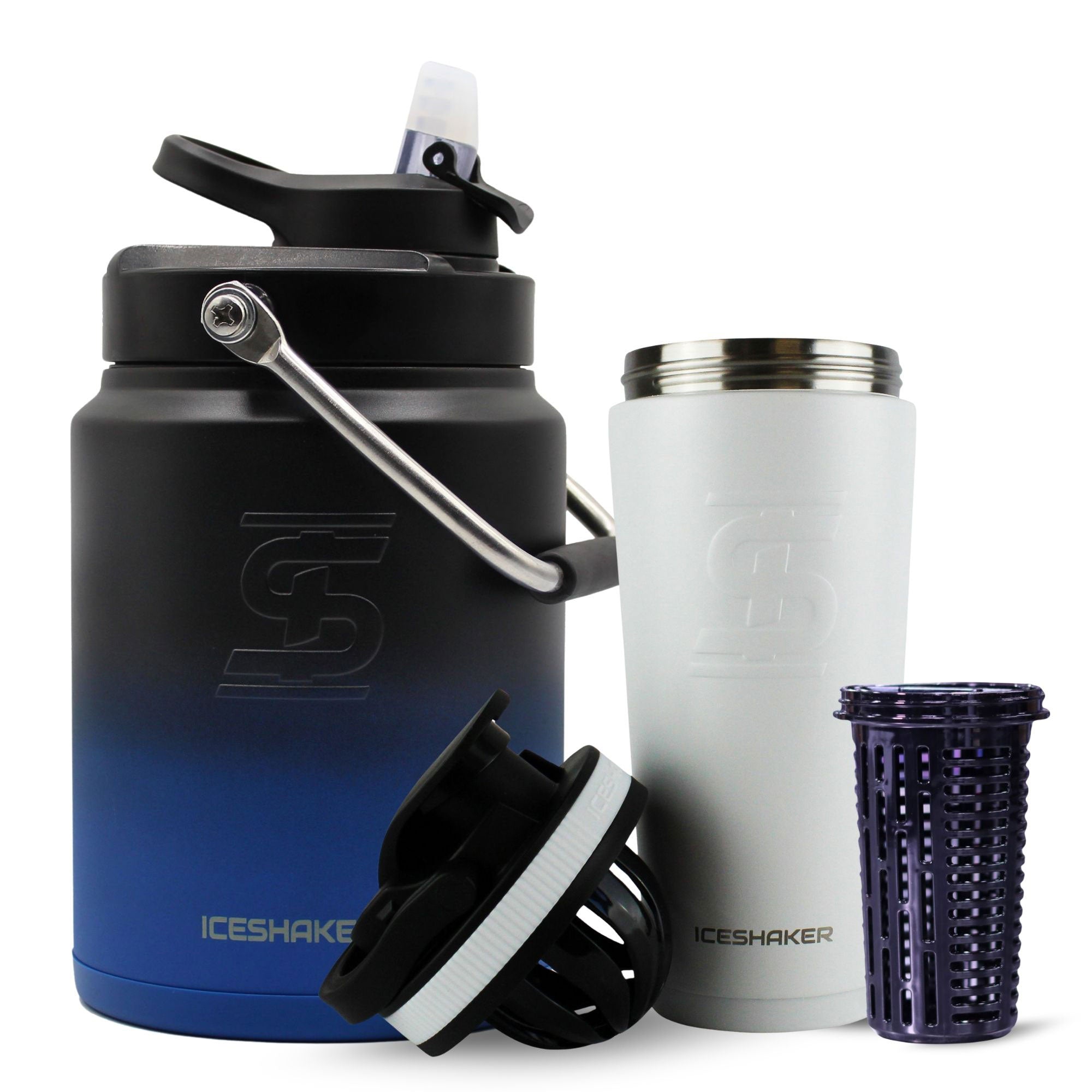Premium Ice Shaker Hydration Pack - Insulated Water Bottle for Gym, Workout & Outdoor Sports - Leakproof & BPA-Free Shaker Cup for Protein Shakes & Cold Drinks