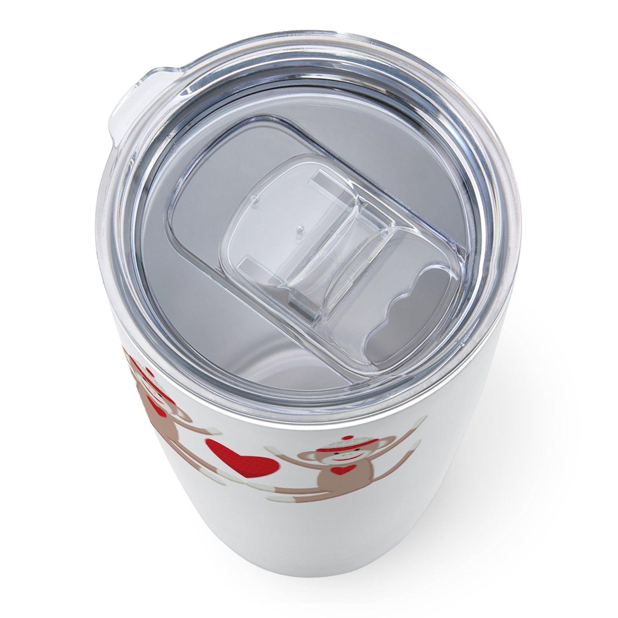 Couples Sock Monkey 20oz Stainless Steel Travel Mug - Insulated Coffee Tumbler for Hot & Cold Drinks - Perfect for Couples Gifts, Travel, Office & Camping