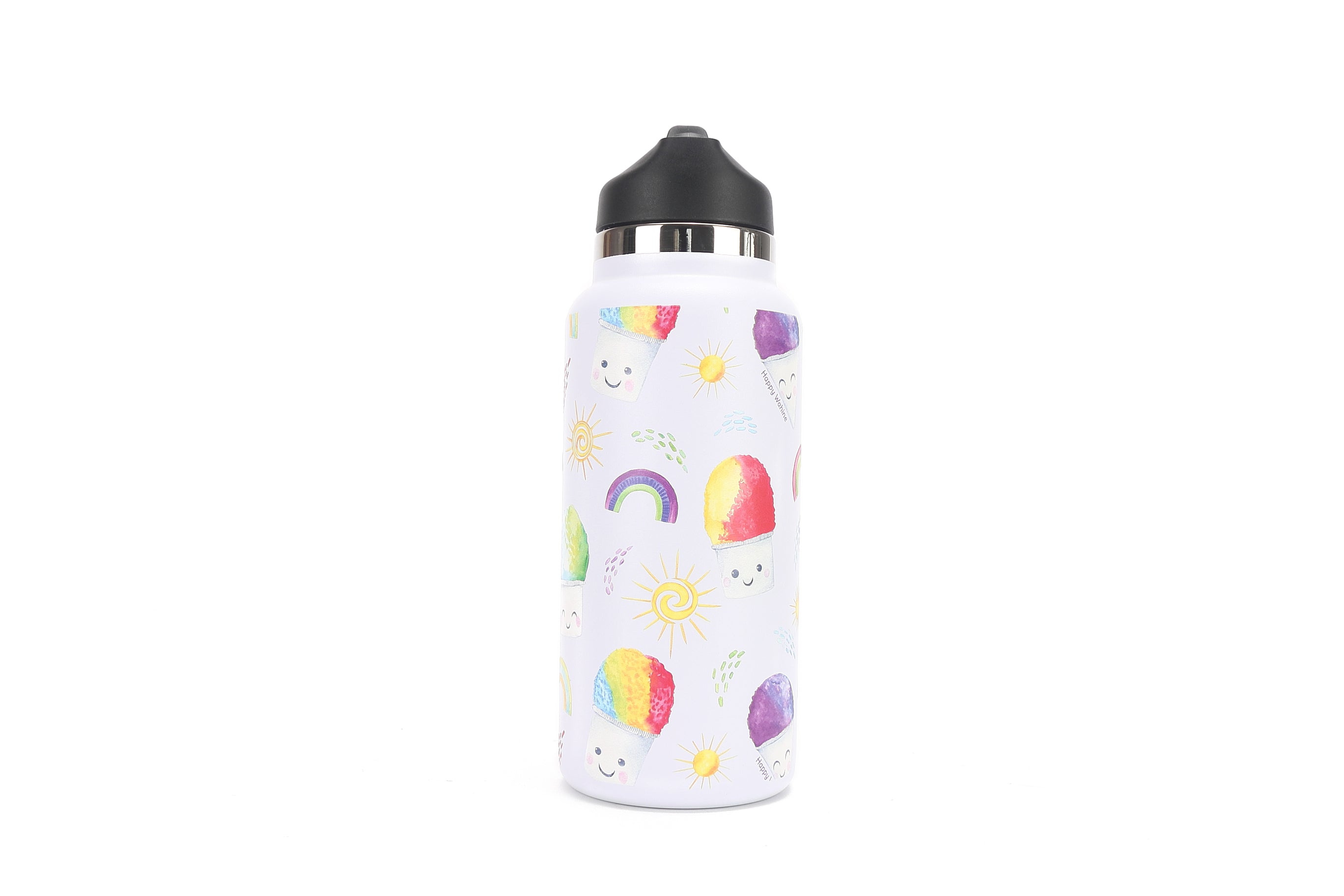 32oz Insulated Stainless Steel Water Bottle - Keeps Drinks Cold for 24 Hours, Leak Proof, BPA Free - Perfect for Gym, Hiking, Travel & Outdoor Activities (Shave Ice White)