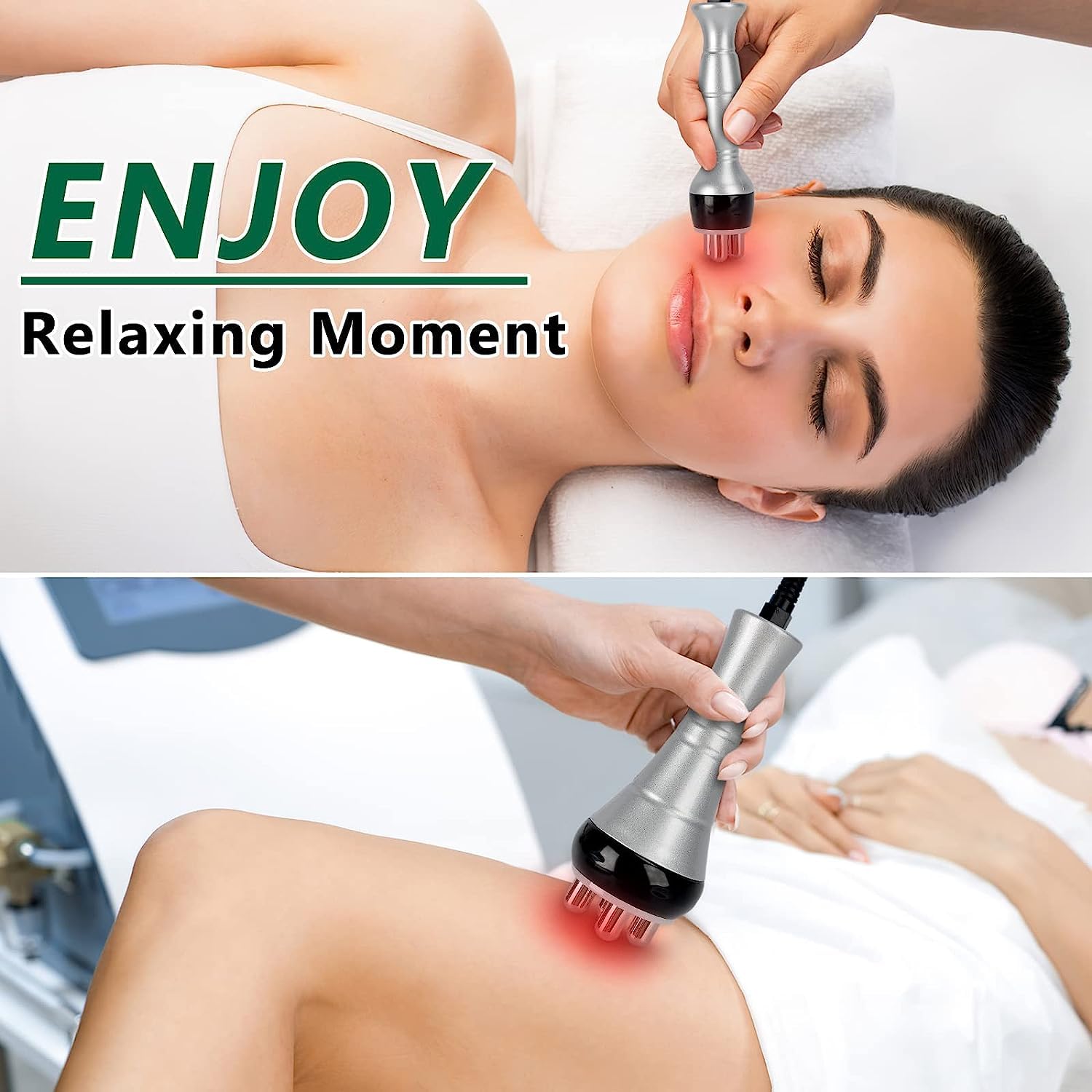 40K Cavitation & RF Slimming Machine - 3-in-1 Body Contouring Device for Face & Whole Body - Anti-Cellulite Massager for Fat Reduction & Skin Tightening - Perfect for Home Spa & Professional Beauty Treatments