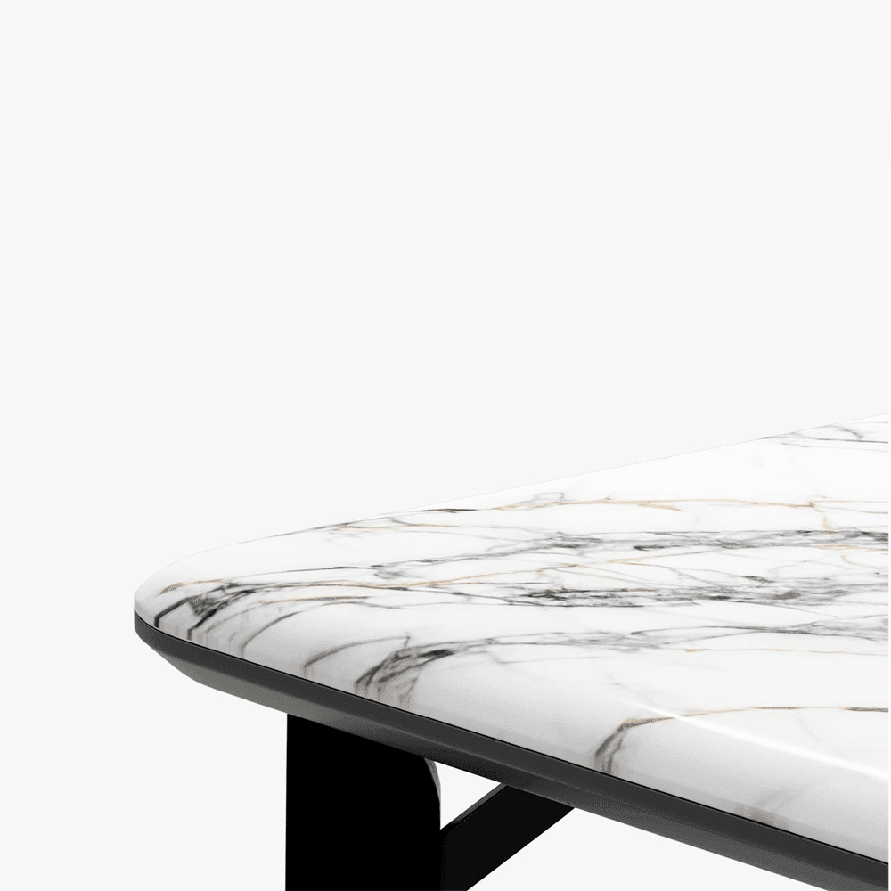 Felicity 63-Inch Marble Dining Table - Elegant & Durable for Modern Dining Room, Kitchen, or Office Conference Area