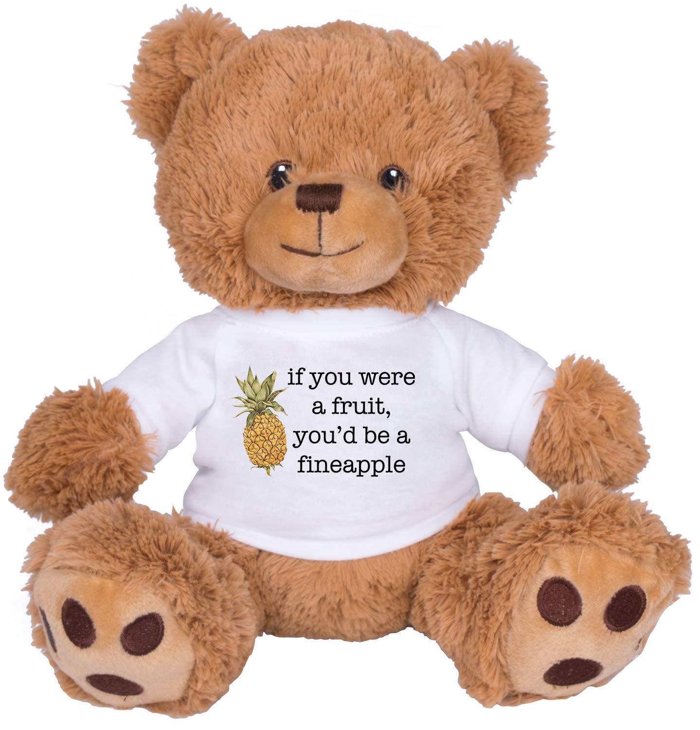 8 Inch Brown Teddy Bear Stuffed Animal - Cute Pineapple Bear Plush Toy for Couples, Best Friend Gifts | Perfect for Valentine's Day, Anniversary & Birthday Presents