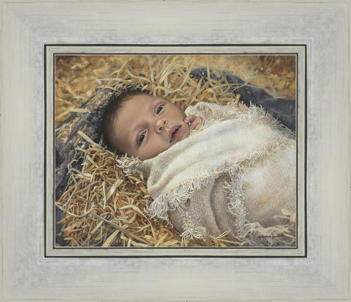 Born This Day by Liz Lemon Swindle - Inspirational Christian Art Print for Home & Office Decor - Perfect for Christmas Gifts & Holiday Wall Art
