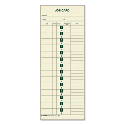 TOPS Time Clock Cards - 1-Sided, 3.5