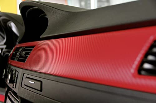 VVIVID® XPO Red Carbon Fiber Vinyl Wrap Roll - 5ft x 25ft with Air Release Technology - Perfect for Car, Motorcycle & Laptop Customization