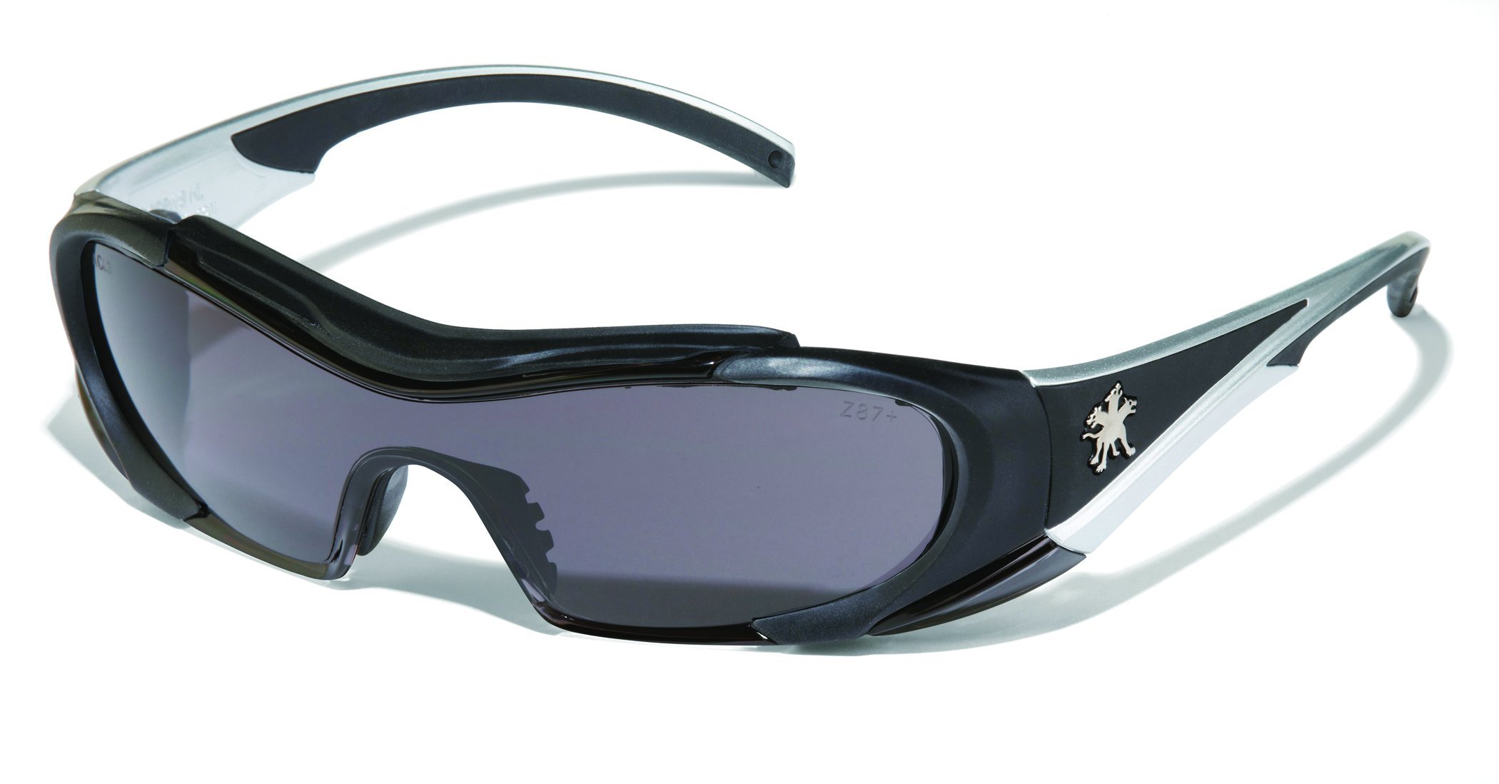 MCR Safety HL112AF Hellion Thermoplastic Rubber Safety Glasses - Black Frame with Anti-Fog Gray Lens (12-Pair Pack) - Ideal for Construction, Woodworking, and Industrial Work Protection