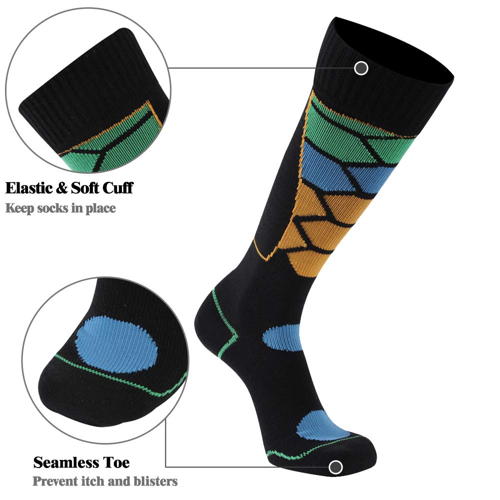 Waterproof Knee High Socks for Men & Women - Breathable Hiking & Kayaking Socks (1 Pair) - Stay Dry for Outdoor Adventures, Fishing & Winter Sports