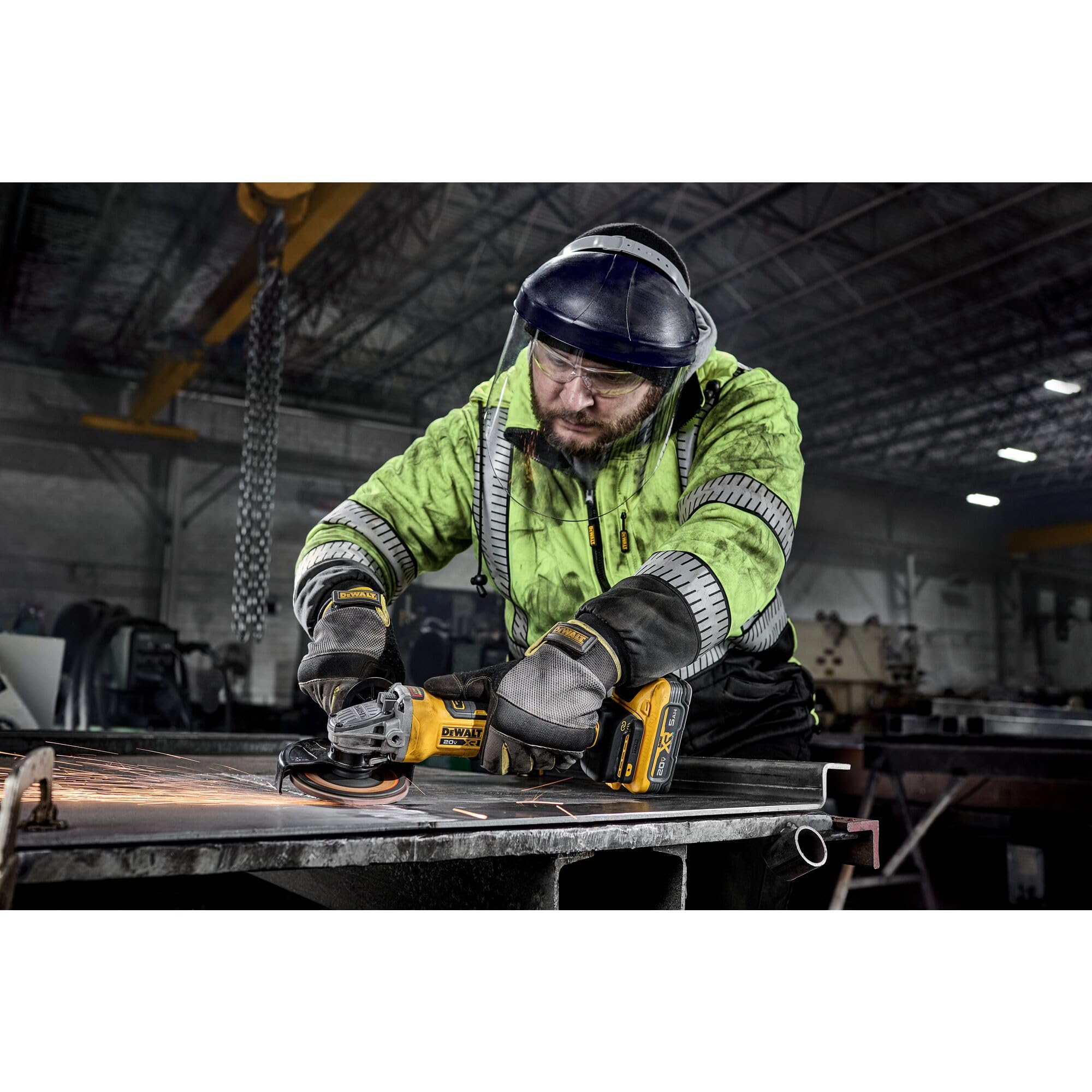 DEWALT 20V MAX XR Brushless Cordless 4.5-5 Inch Variable Speed Paddle Switch Angle Grinder (Tool Only, DCG410VSB) - Perfect for Metal Cutting, Grinding, and Polishing in Construction, DIY, and Workshop Projects