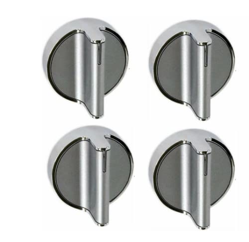 4-Pack Frigidaire Range Burner Knobs (Plastic) - Compatible with Models 5304502763, AP5984069, PS11724147 - Perfect for Stove Control Replacement & Kitchen Appliance Repair