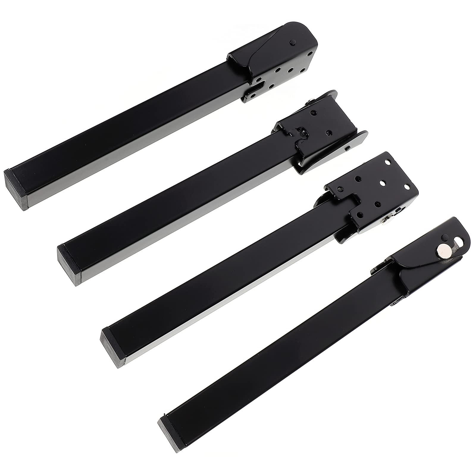 4PCS Square Tube Base Folding Table Legs - Adjustable Furniture Legs for Laptop Desk, Bed Table & DIY Replacement - Sturdy & Space-Saving Design for Home Office, Dorm Room & Small Spaces