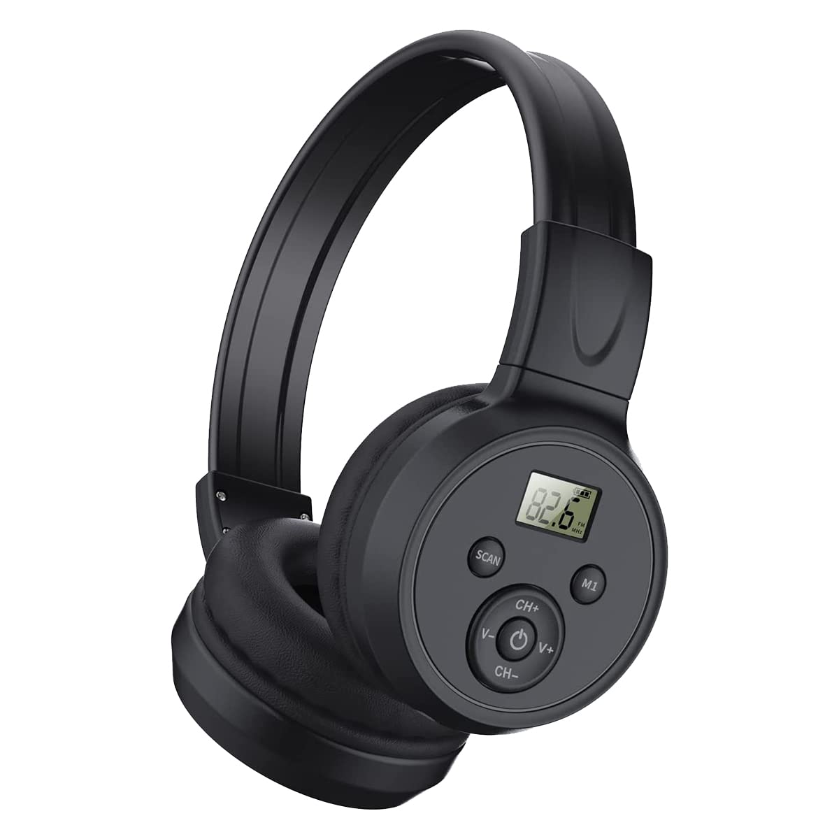 NIEI Wireless Rechargeable FM Radio Headset - Lightweight Portable Headphones for Meetings, Daily Work, Hiking & Jogging - Perfect for Office, Outdoor Activities and Fitness Enthusiasts
