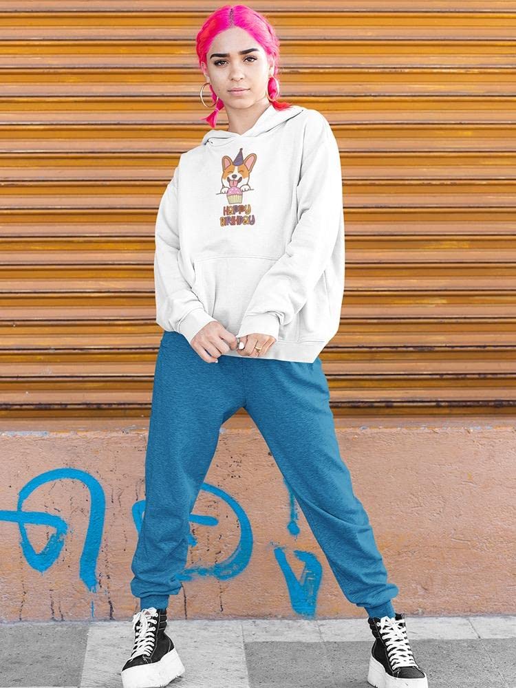 Happy Birthday Corgi Hoodie for Women - Cute Dog Lover Gift - Smartprints SPIdeals Designs - Perfect for Birthday Parties & Casual Wear