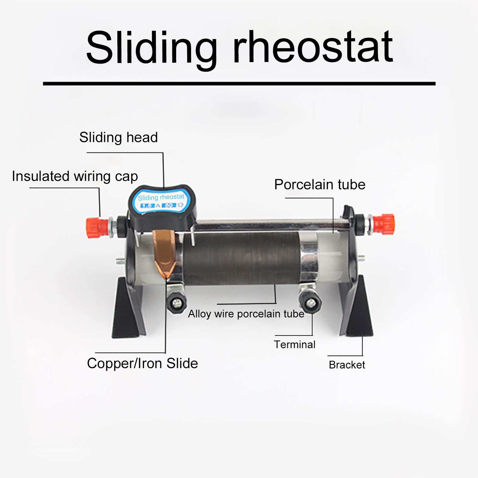 20-200Ω Slide Rheostat for Physics Labs & Electrical Circuits