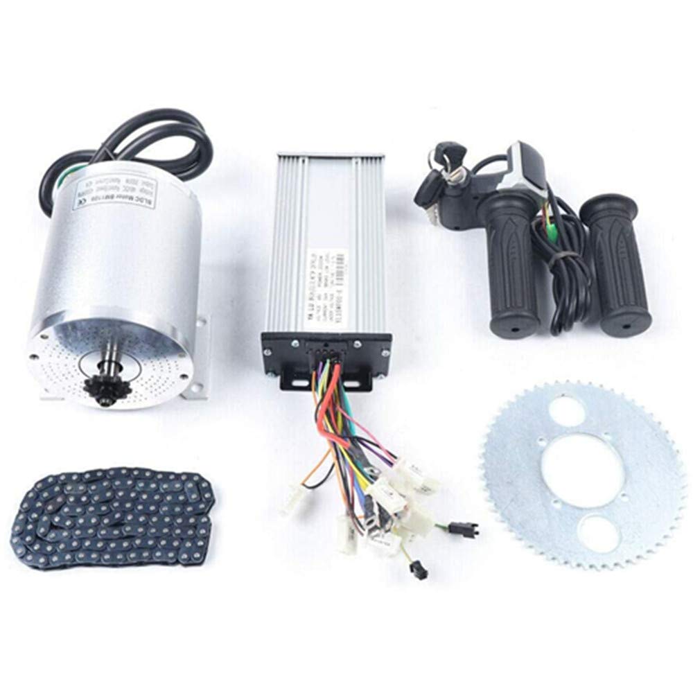 48V 2000W Brushless DC Motor Kit with Speed Controller, LCD Throttle & T8F Crankset - 4300RPM High Power Electric Motor for E-Bike, Scooter, DIY Mini Car Projects - Perfect for Home DIY, Electric Vehicle Upgrades & Hobbyist Robotics