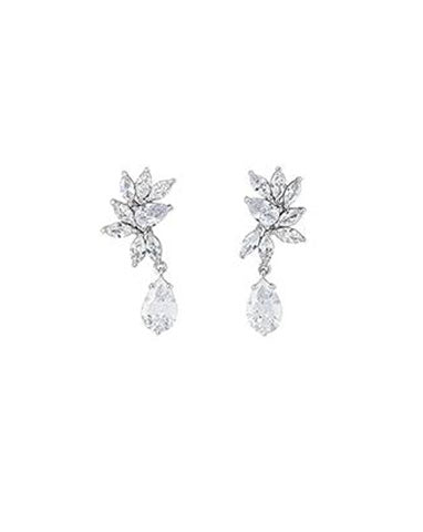 Stephanie Browne Twilight Crystal Pear Drop Bridal Earrings – Elegant Wedding Jewelry for Brides, Bridesmaids & Special Occasions