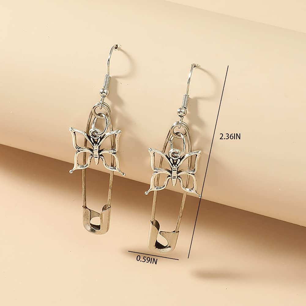 Minimalist Silver Plated Safety Pin Hoop Earrings for Women - Cartilage & Fashion Jewelry - Perfect Gift for Her | Everyday Wear, Parties & Special Occasions