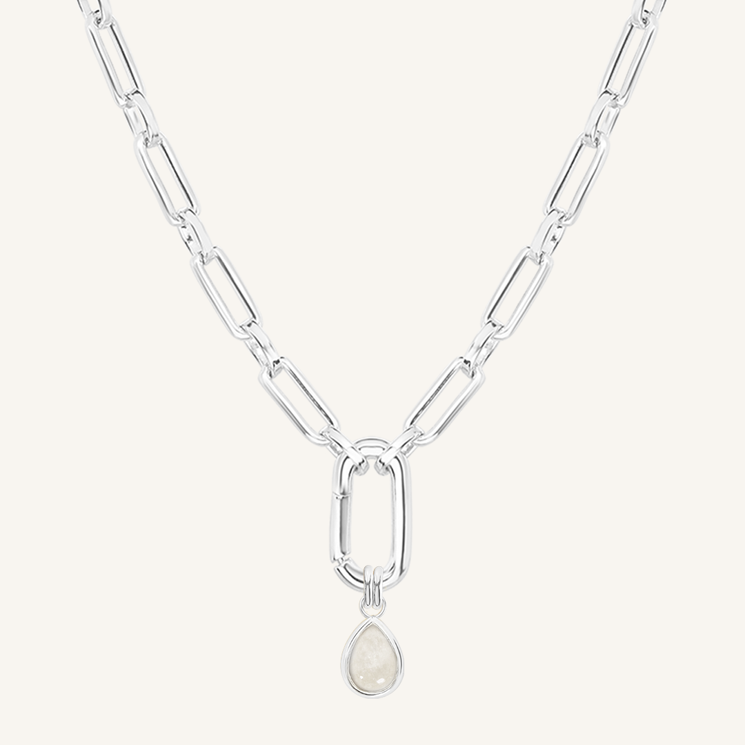 Moonstone Trove Charm Necklace - Elegant Healing Crystal Jewelry for Women | Perfect for Spiritual Healing, Meditation & Everyday Wear