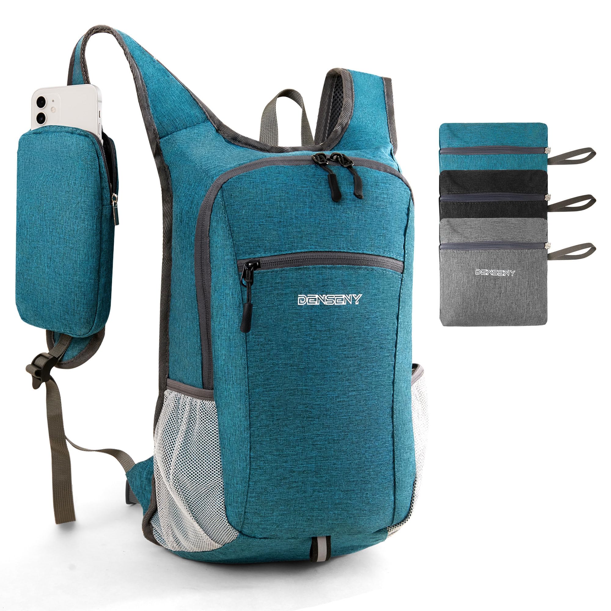 15L Lightweight Foldable Hiking Backpack - Waterproof Travel Daypack for Men & Women - Compact Packable Backpack for Camping, Hiking & Outdoor Adventures (Blue)