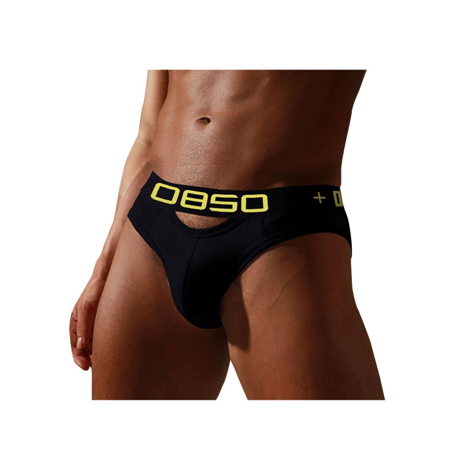 **Men's Sexy Low-Rise Briefs - Elastic Breathable Cotton Underwear with U-Protruding Design for Comfort & Support - Perfect for Daily Wear, Gym & Intimate Moments**