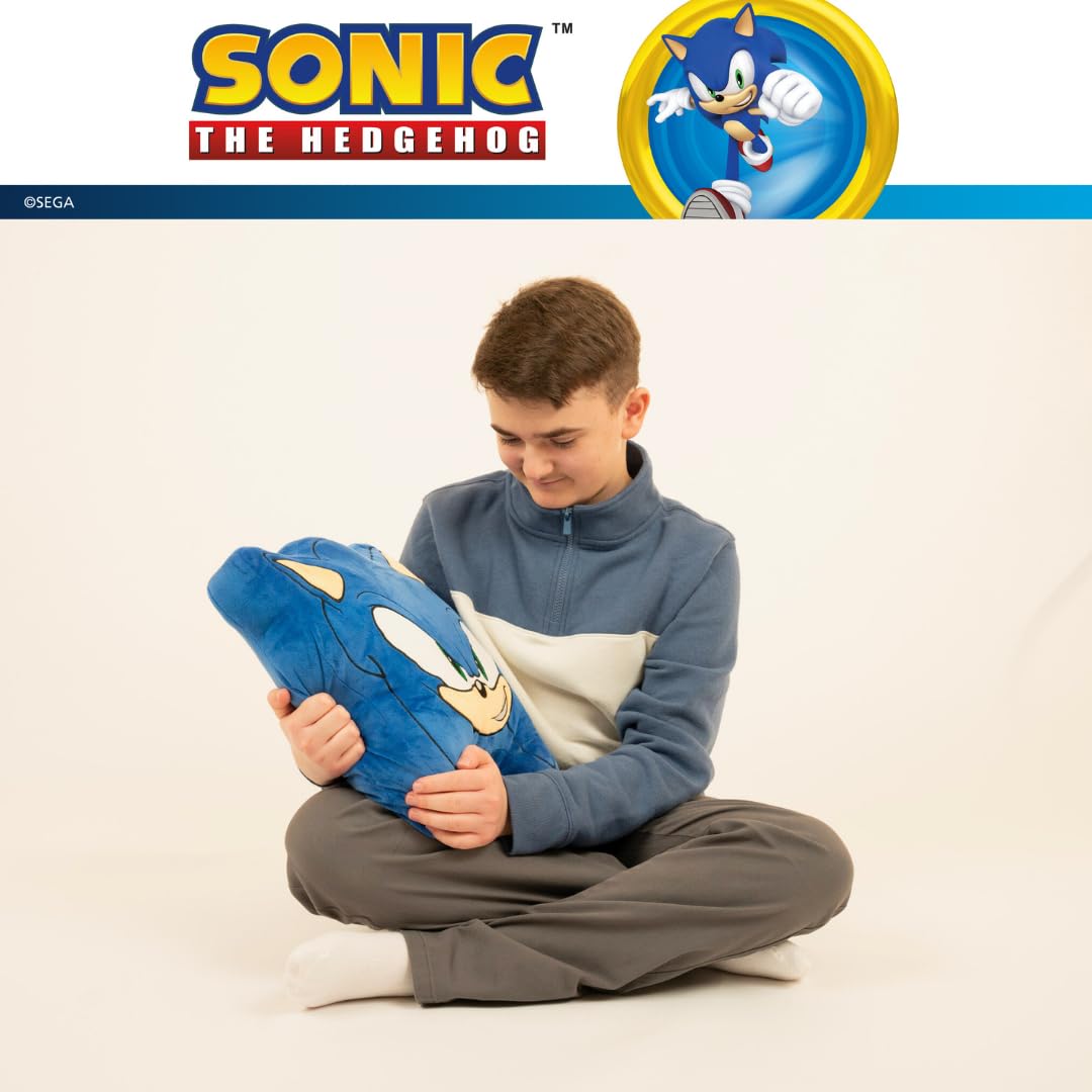 Franco Anime Gaming Bedding Super Soft Cozy Plush Decorative Pillow - Sonic The Hedgehog Theme - Perfect for Gaming Rooms, Anime Decor & Bedroom Accents