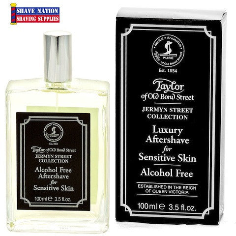 Taylor of Old Bond Street Luxury Aftershave for Sensitive Skin - Jermyn Street Scent Alcohol-Free Spray Bottle | Post-Shave Soothing & Hydrating for Men | Perfect for Daily Grooming & Special Occasions