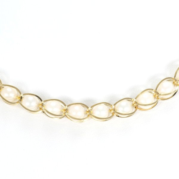 18K Yellow Gold Akoya Pearl Necklace - Elegant Cultured Pearl Jewelry for Women, Gift for Anniversary, Wedding & Special Occasions