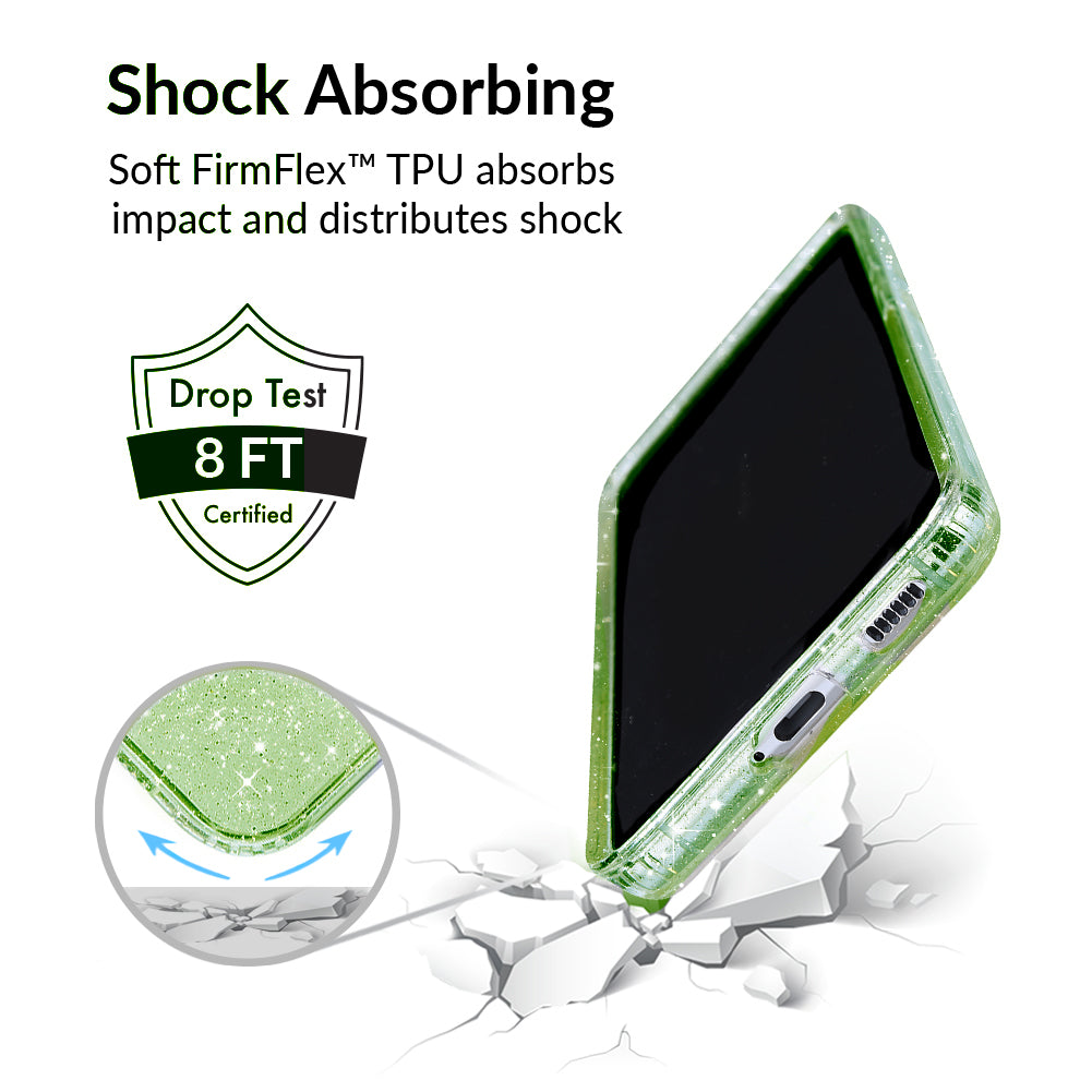 Samsung Galaxy Phone Case with Lime Stardust Design - Trendy Protective Cover for Everyday Use, Travel & Work