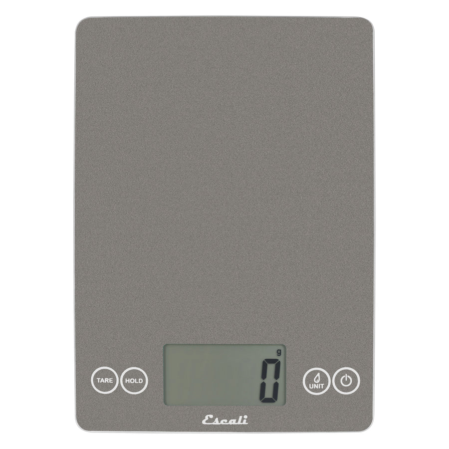 Escali Arti Glass Digital Kitchen Scale - Precision Food Scale for Baking, Cooking, and Meal Prep - Stylish Grey Storm Design - Perfect for Home Chefs & Bakers
