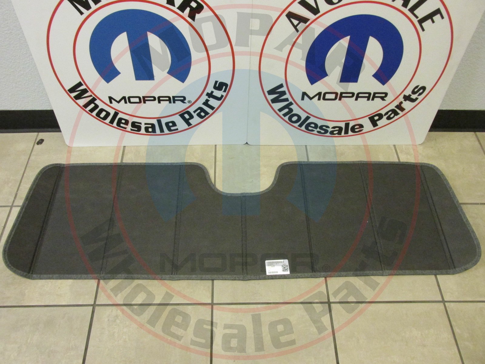 OEM Mopar 2001-2006 TJ Jeep Wrangler Foldable Sunshade with Jeep Logo (82203133) - UV Protection & Heat Shield for Summer Driving & Off-Road Adventures
