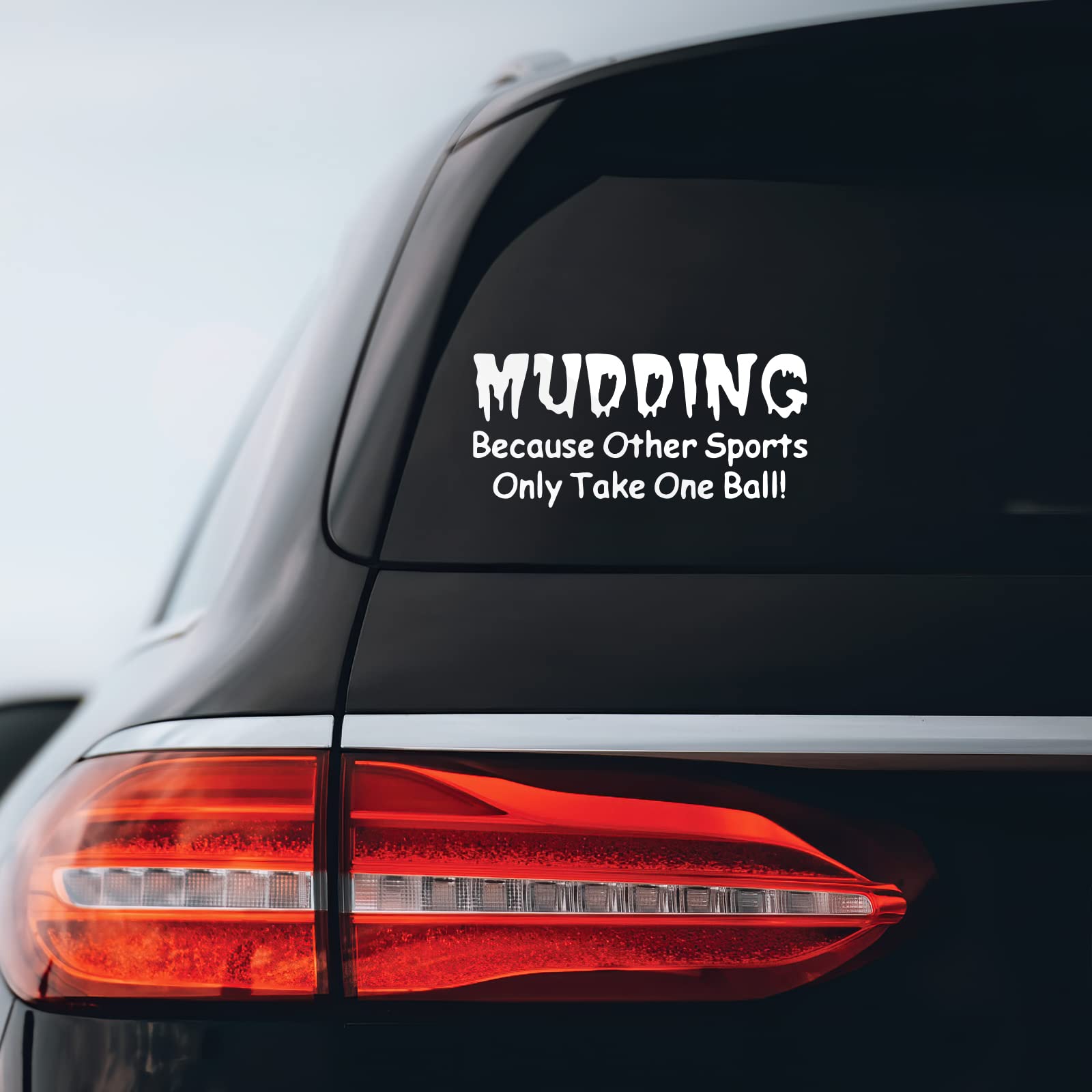 Funny Mudding Takes Balls Sticker Decal - 7