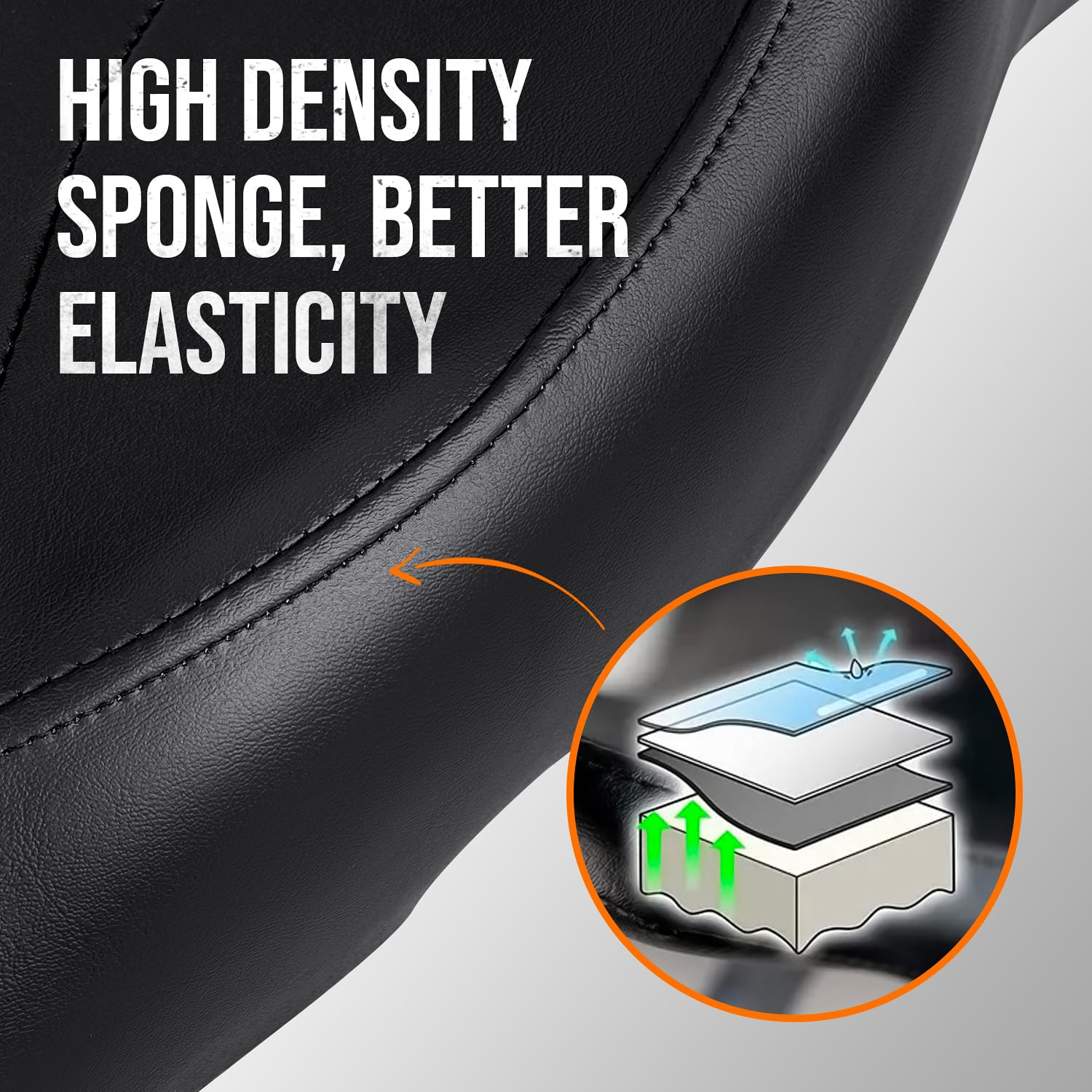 1997-2007 Harley Touring Electra Glide Replacement Seat - Genuine Leather One-Piece 2-Up Pillion Motorcycle Seat for FLHT FLHTC FLHTCU Classic/Standard/Ultra Models - Black Comfort Seat for Rider & Passenger - Perfect for Long Distance Cruising & Road Trips