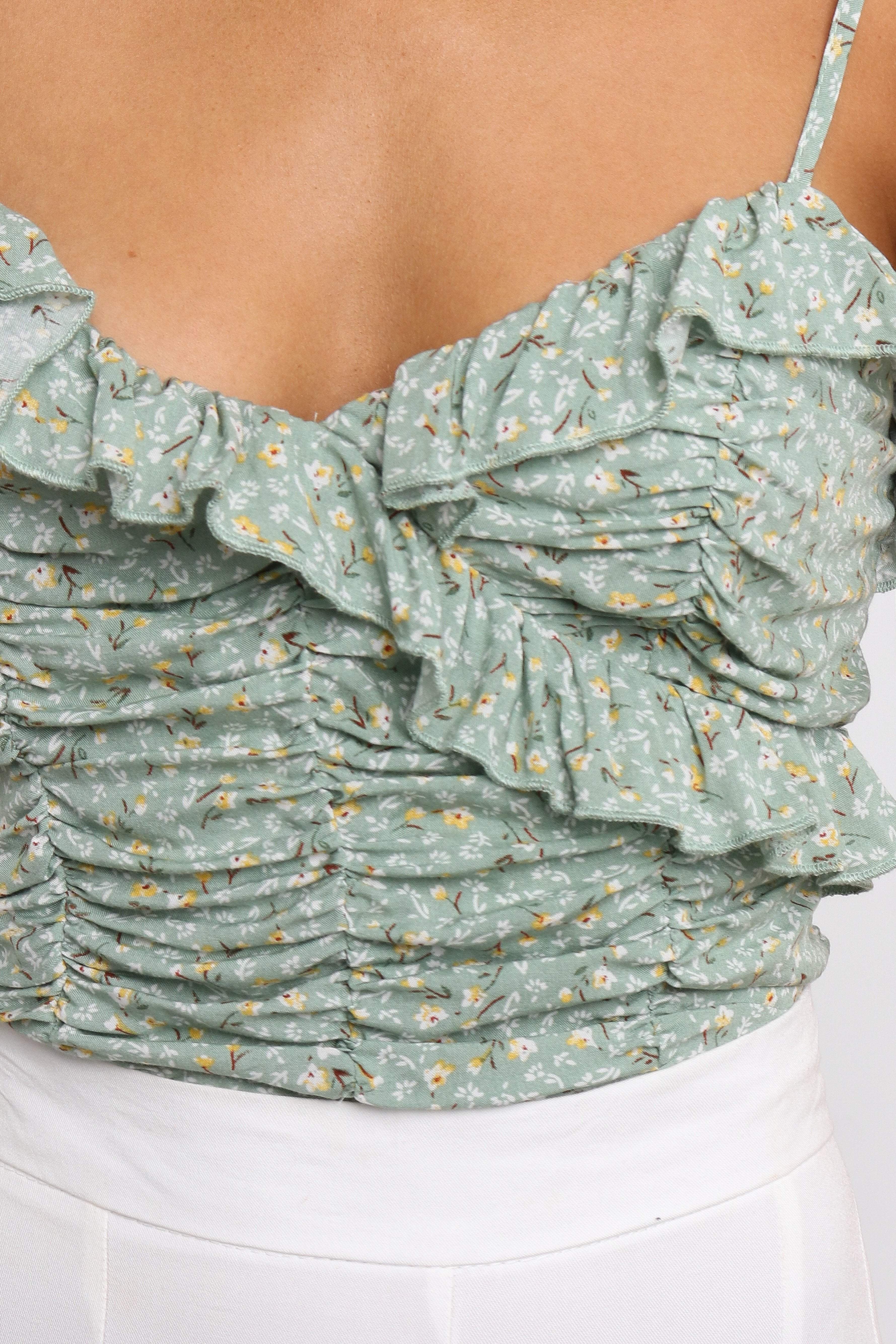 Emily Top Green - Stylish Women's Blouse for Casual Wear, Office & Date Night