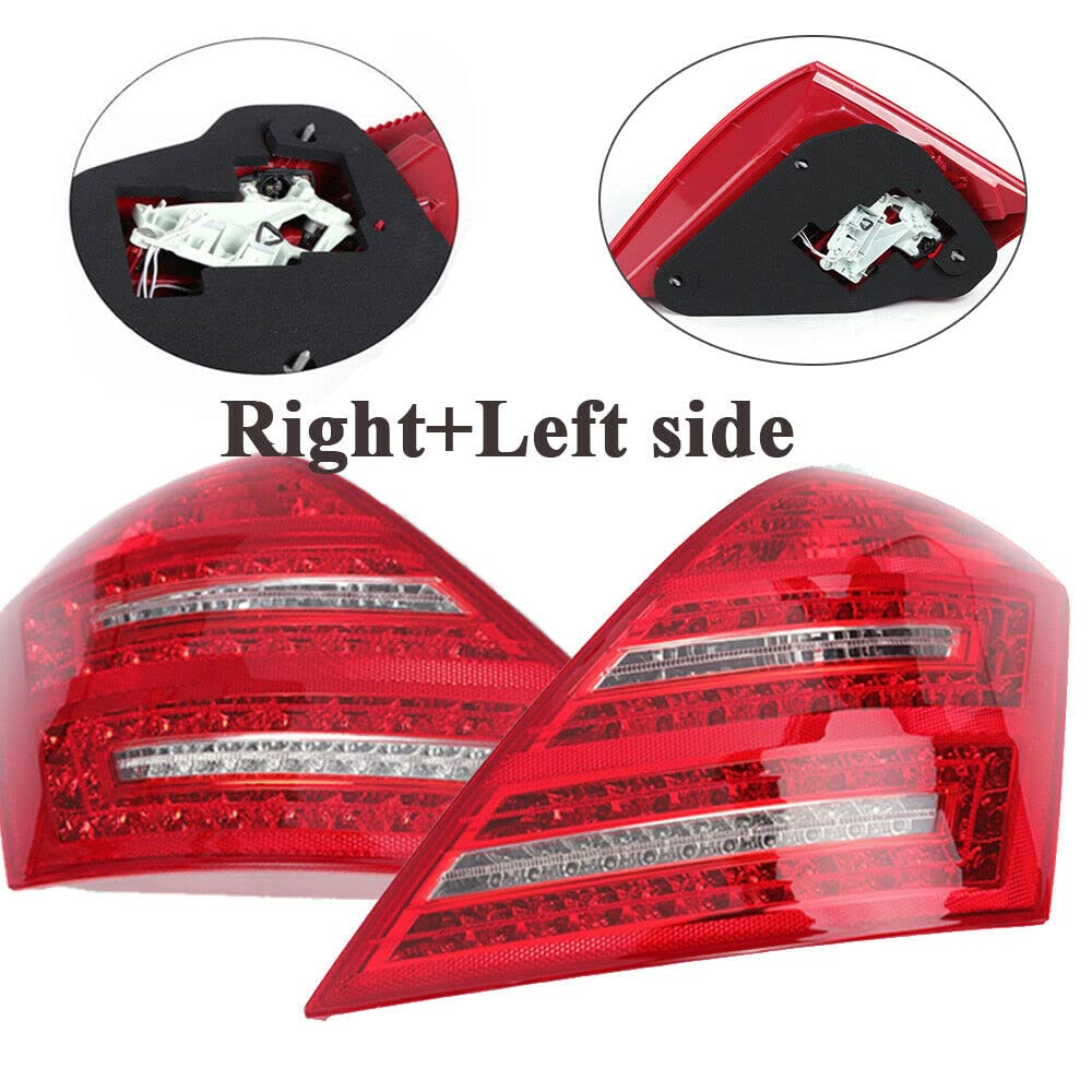 LYNICESHOP LED Tail Rear Light Brake Lamps for Mercedes Benz S-Class W221 2007-2009 - Pair (Driver & Passenger Side) - 2218200366, 2218200466 - Upgrade Your Car's Style & Safety for Night Driving