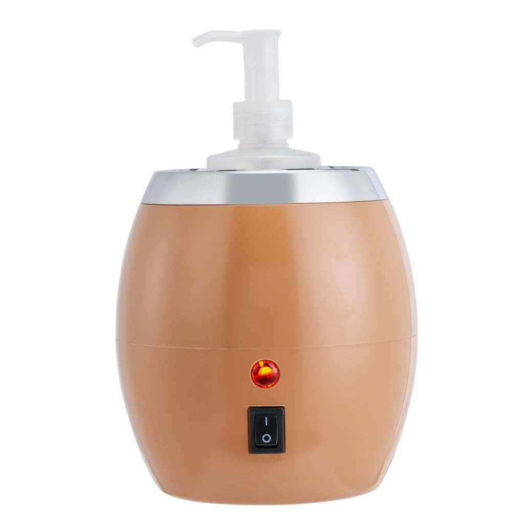 Professional Golden Touch Massage Oil Warmer & Lotion Heater with Empty Bottle - Portable Cream Heating Device for Spa, Salon & Home Use - Perfect for Therapists & Self-Care