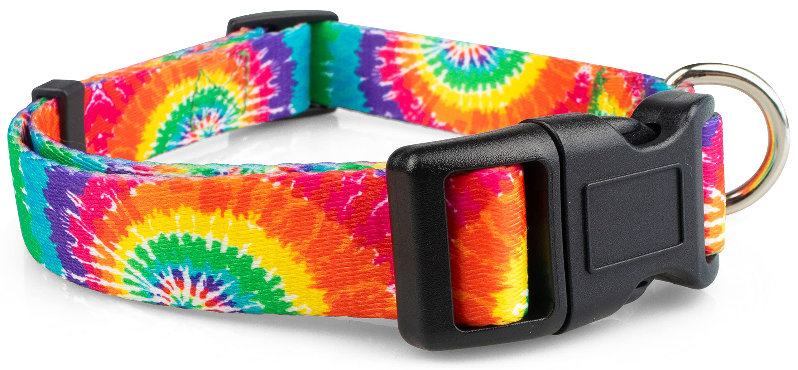 Limeloot Tie Dye Dog Collar for Large Dogs - Adjustable Pet Collar for Small, Medium & Large Breeds - Perfect for Daily Walks, Training & Outdoor Adventures