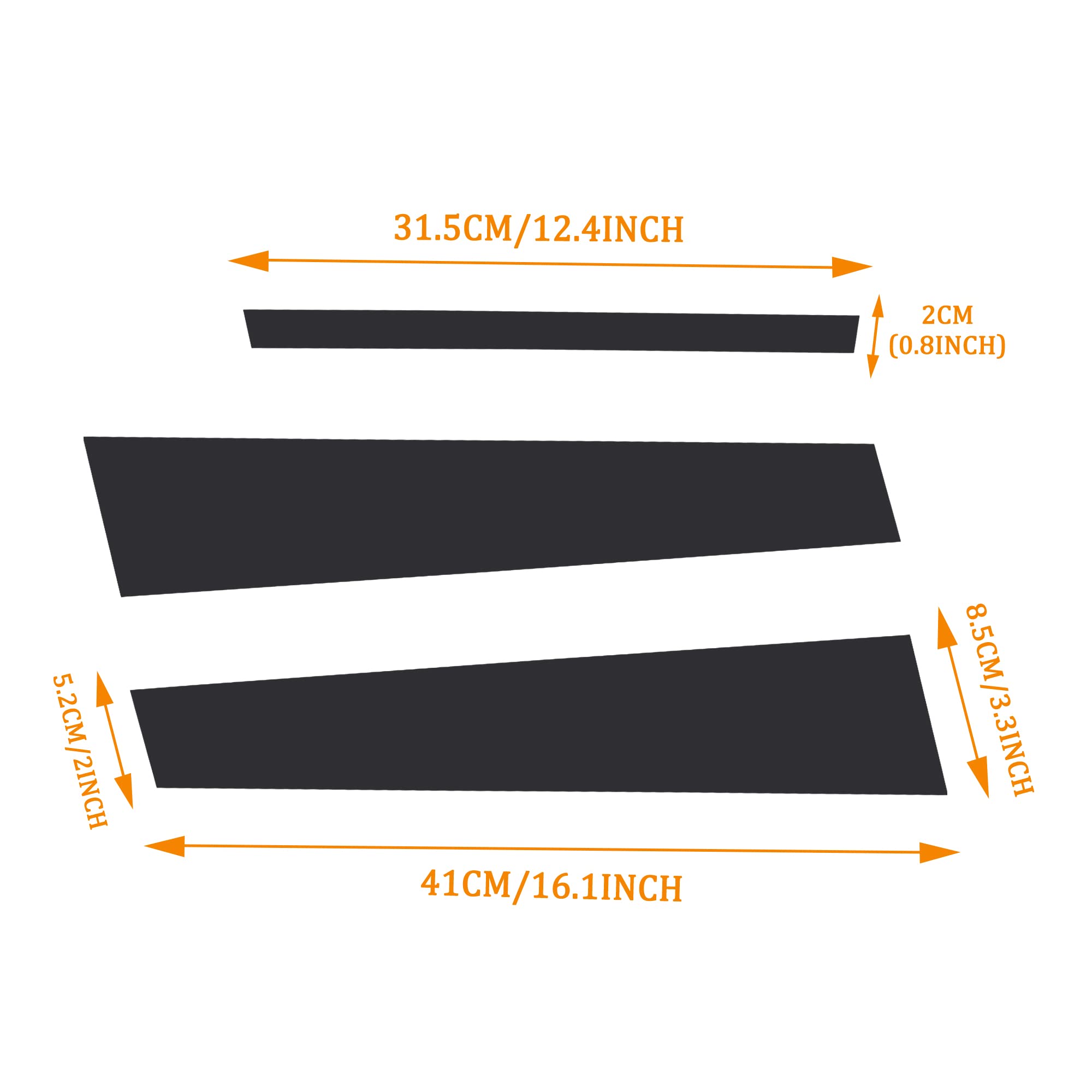 6pcs Matte Black Car Window Pillar Post Vinyl Stickers for 2013-2017 Honda Accord Sedan - Auto Overlay Wrap Trim Decoration | Exterior Car Accessories Modification | Perfect for DIY Car Customization & Style Upgrade