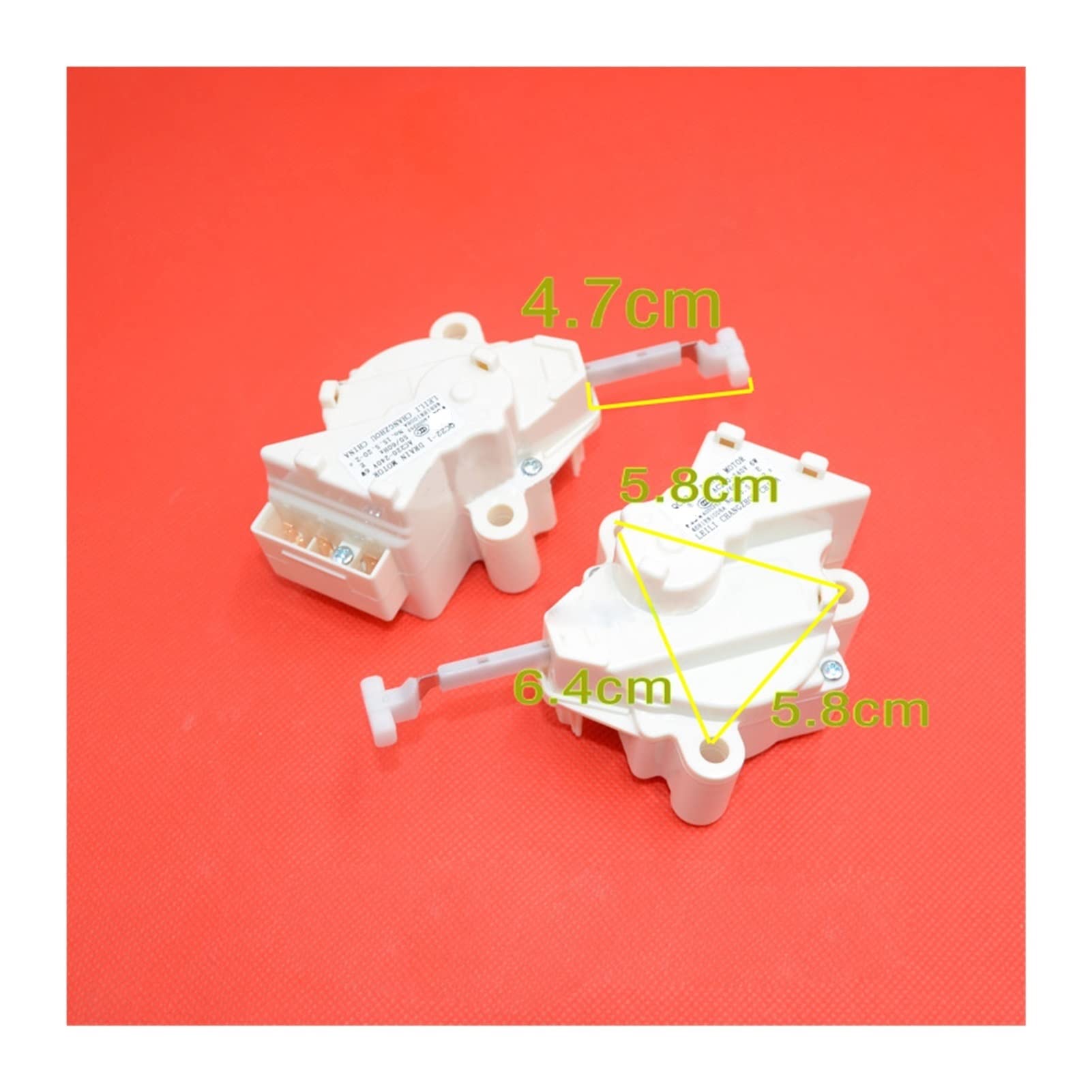 LANGshaw QC22-1 Washing Machine Drain Motor - Compatible with LG & Haier Washers, 220-240V AC 6W Double Stroke Drain Valve Replacement Part - Perfect for Laundry Room Repairs and Appliance Maintenance