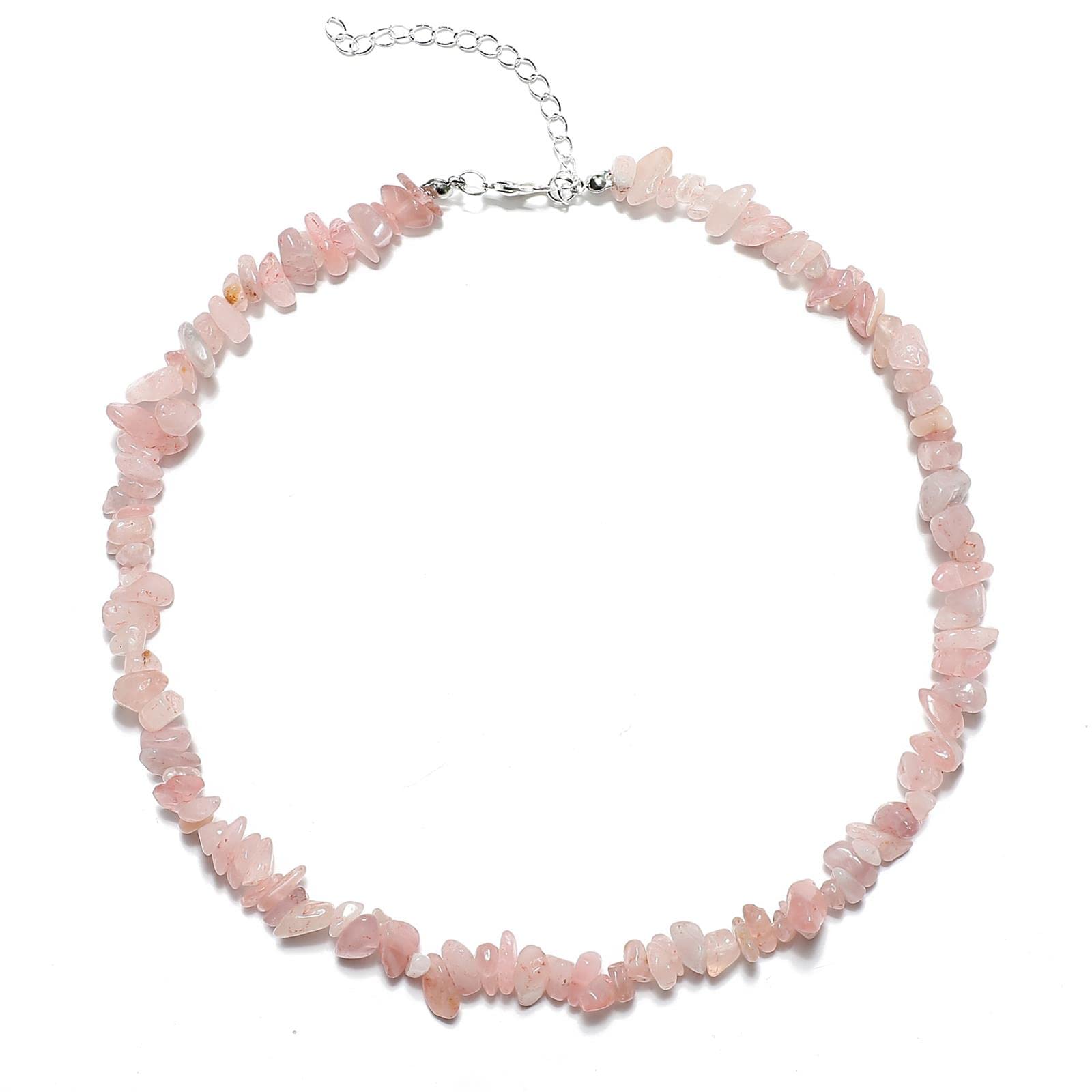Natural Seed Bead Gemstone Choker Necklace for Women - Colorful Crystal Healing Chakra Jewelry with Healing Properties, Perfect for Meditation, Yoga & Spiritual Gifts