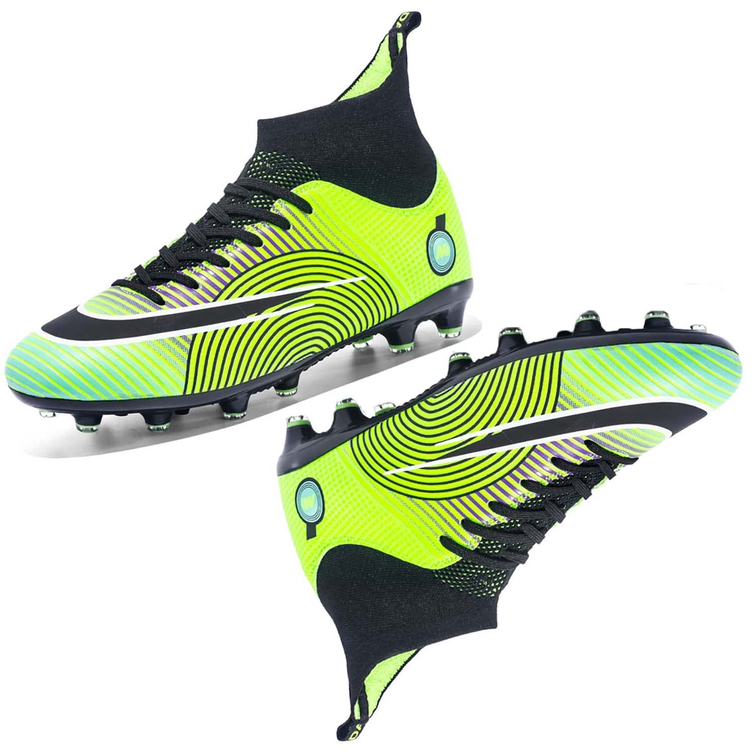 Boys High Top Soccer Cleats - AG Turf & Outdoor Soccer Shoes with Ankle Support | Big Kids Niber Series for Indoor/Outdoor Play | Perfect for Youth Soccer Training & Matches