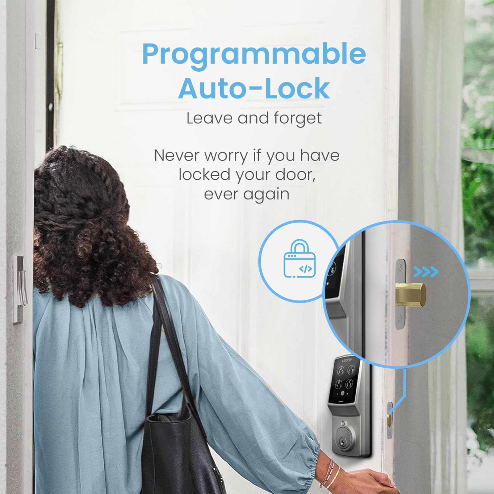 Lockly Smart Lock Model 7S - Bluetooth Enabled Keyless Entry Deadbolt with PIN Genie® Digital Keypad | Smart Home Security for Front Doors | Works with Alexa & Auto-Lock Feature | Perfect for Vacation Homes, Rentals & Modern Smart Homes