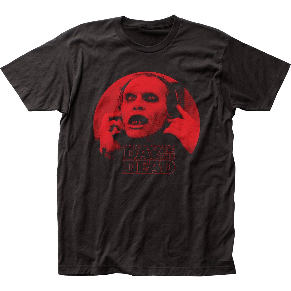 Day of the Dead Skull Headphones T-Shirt - Cool Music Lover Graphic Tee for Concerts, Parties & Halloween Costumes