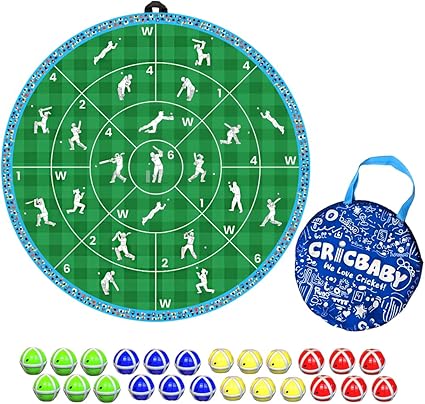 Cricbaby Cricket Dart Game Set - Professional Steel Tip Darts for Indoor & Outdoor Sports, Fun Party Games for Adults & Kids - Perfect for Backyard, Pub, and Family Gatherings