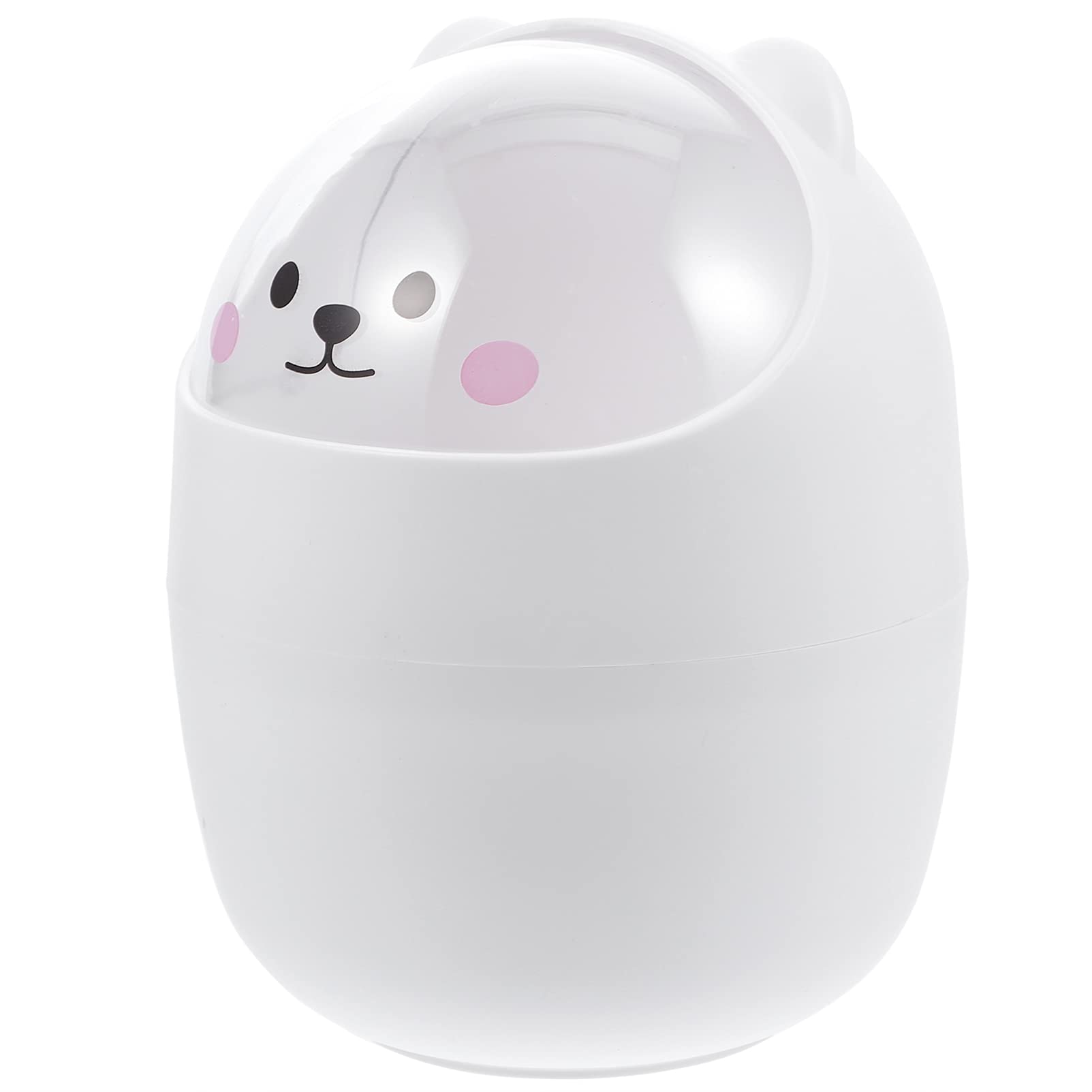 Cute Mini Desktop Trash Can with Lid - Cartoon Animal Shaped Small Waste Bin for Home, Kitchen, Office - Large Capacity Cute Garbage Can for Desk, Countertop & Workspace Organization