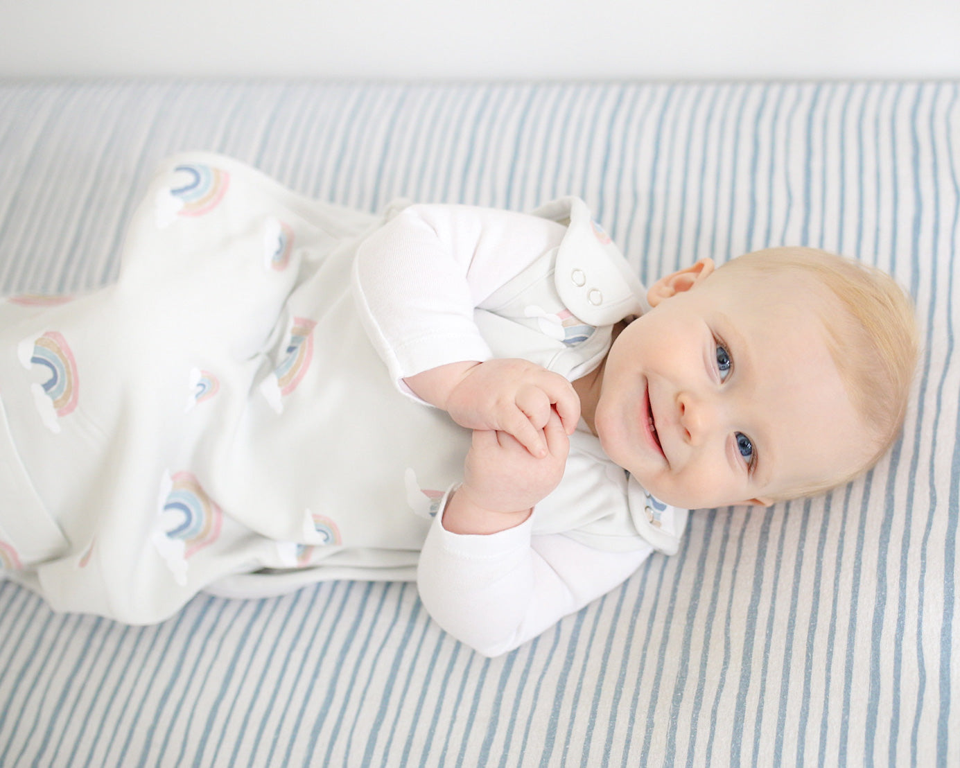 4 Season Baby Sleep Sack - Merino Wool & Organic Cotton for Newborn to 2 Years - Rainbow Color - Perfect for Nursery, Daycare & Travel