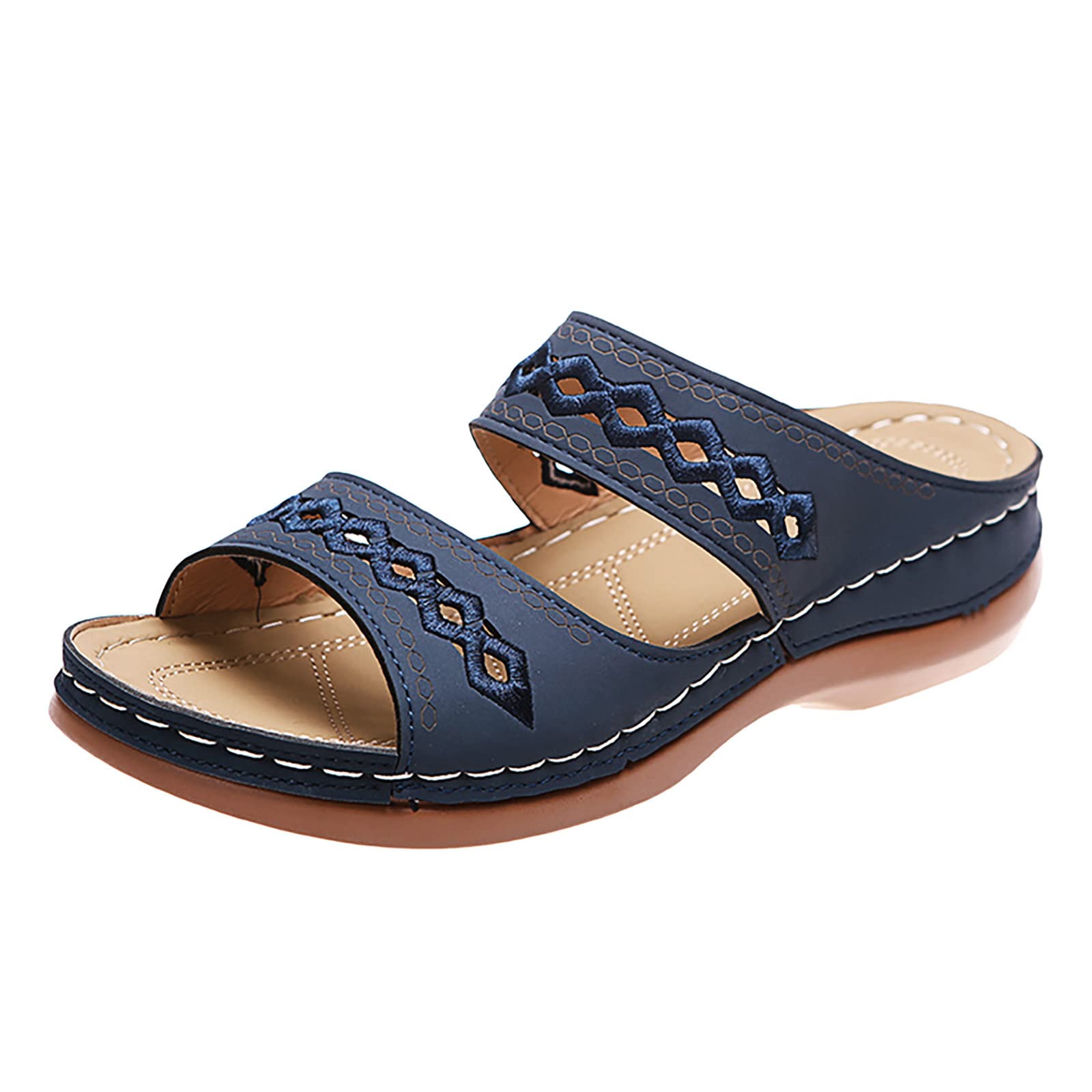 **Orthopedic Sandals for Women with Arch Support - Comfortable Wedge Walking Sandals for Plantar Fasciitis Relief - Perfect for Work, Travel & Everyday Wear**