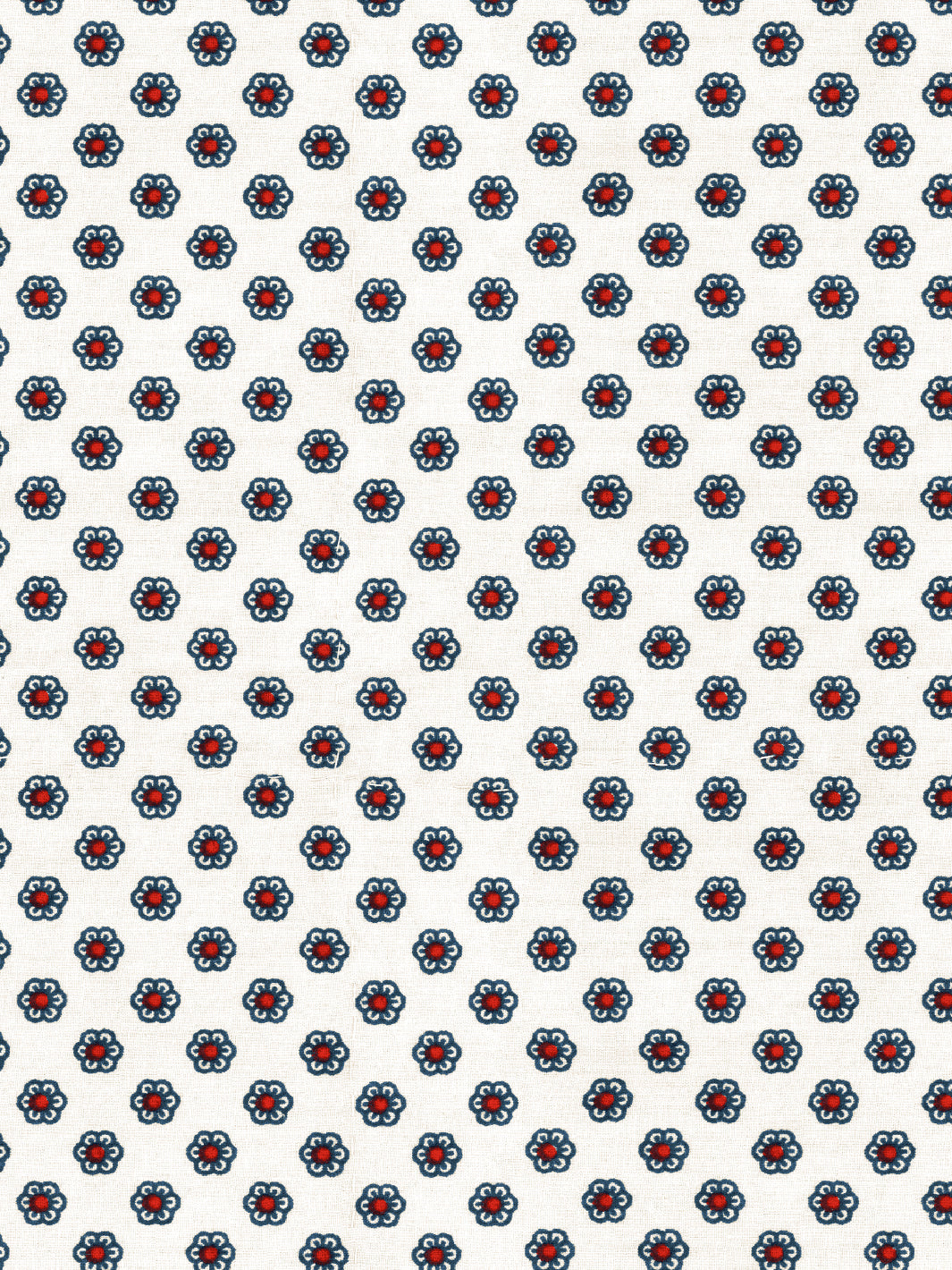 Chris Benz Ditsy Floral Wallpaper in Blue and Red - Perfect for Bedroom, Living Room & Home Decor