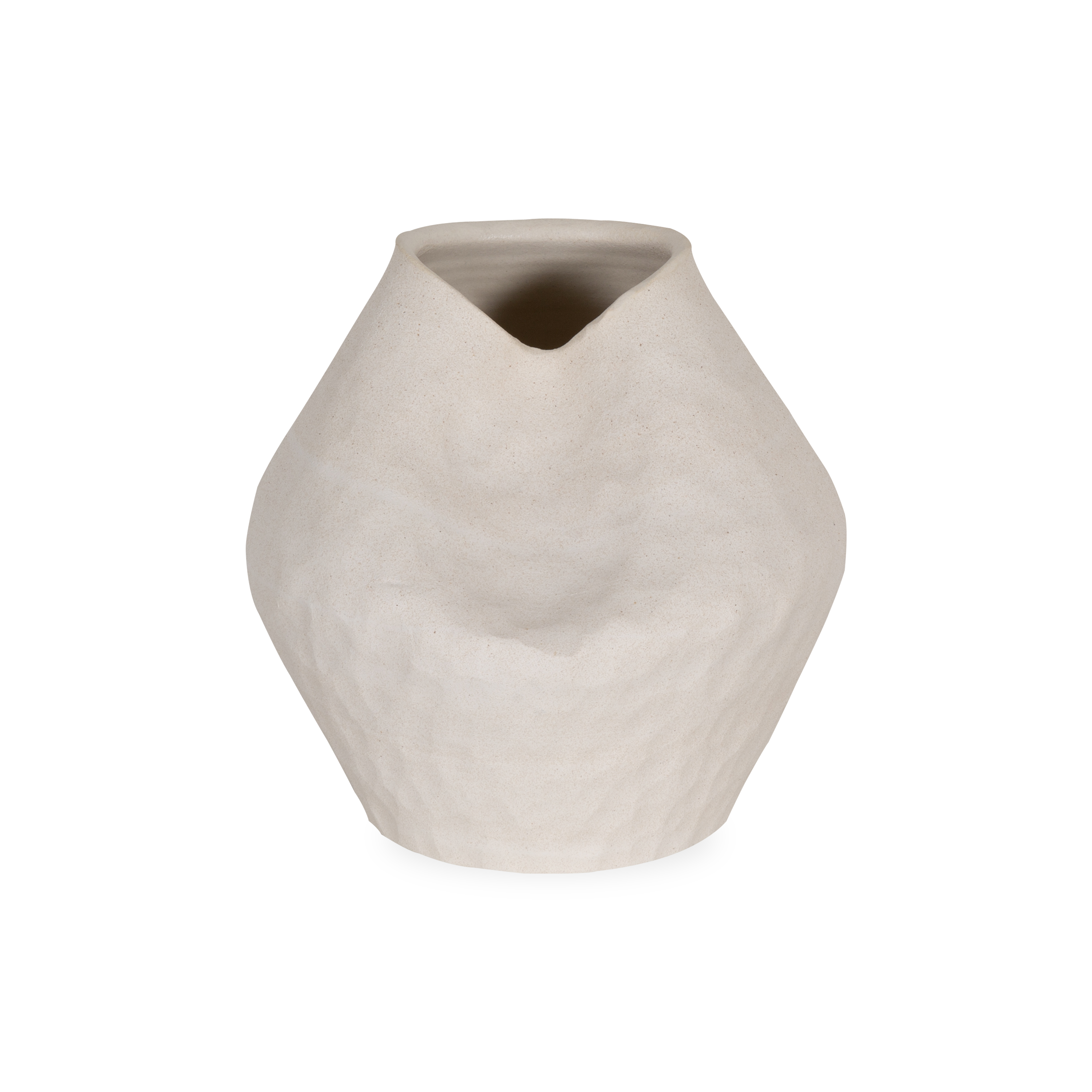 Claudette Vase - Modern Ceramic Flower Vase for Home Decor, Wedding Centerpiece & Office Desk Decorations - Elegant White Decorative Vase for Fresh Flowers, Plants & Interior Design