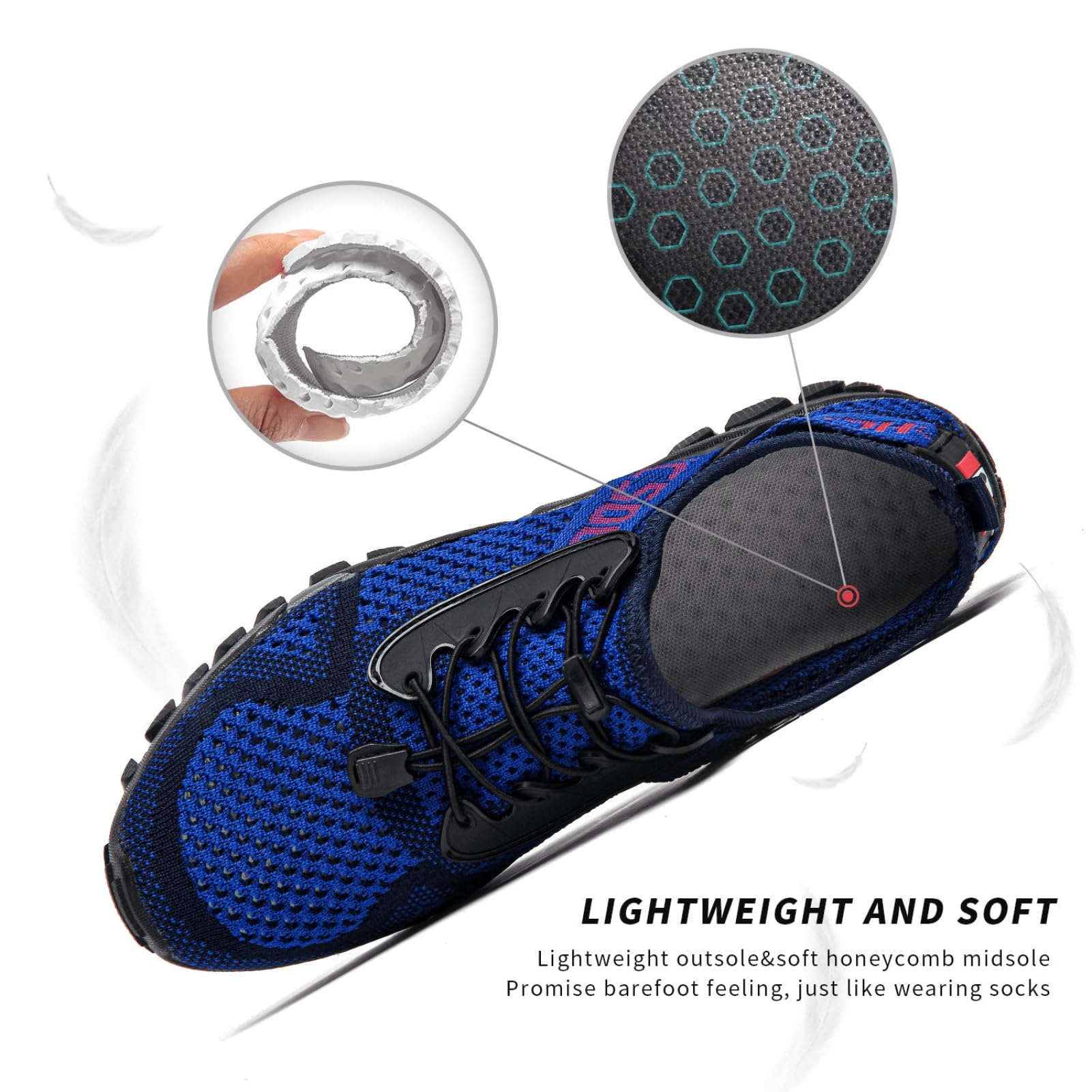 SOBASO Quick-Drying Water Shoes for Women & Men - Lightweight Hiking, Swimming, Beach, Fishing, Diving & Water Sports | Perfect for Travel, Sailing & Outdoor Adventures