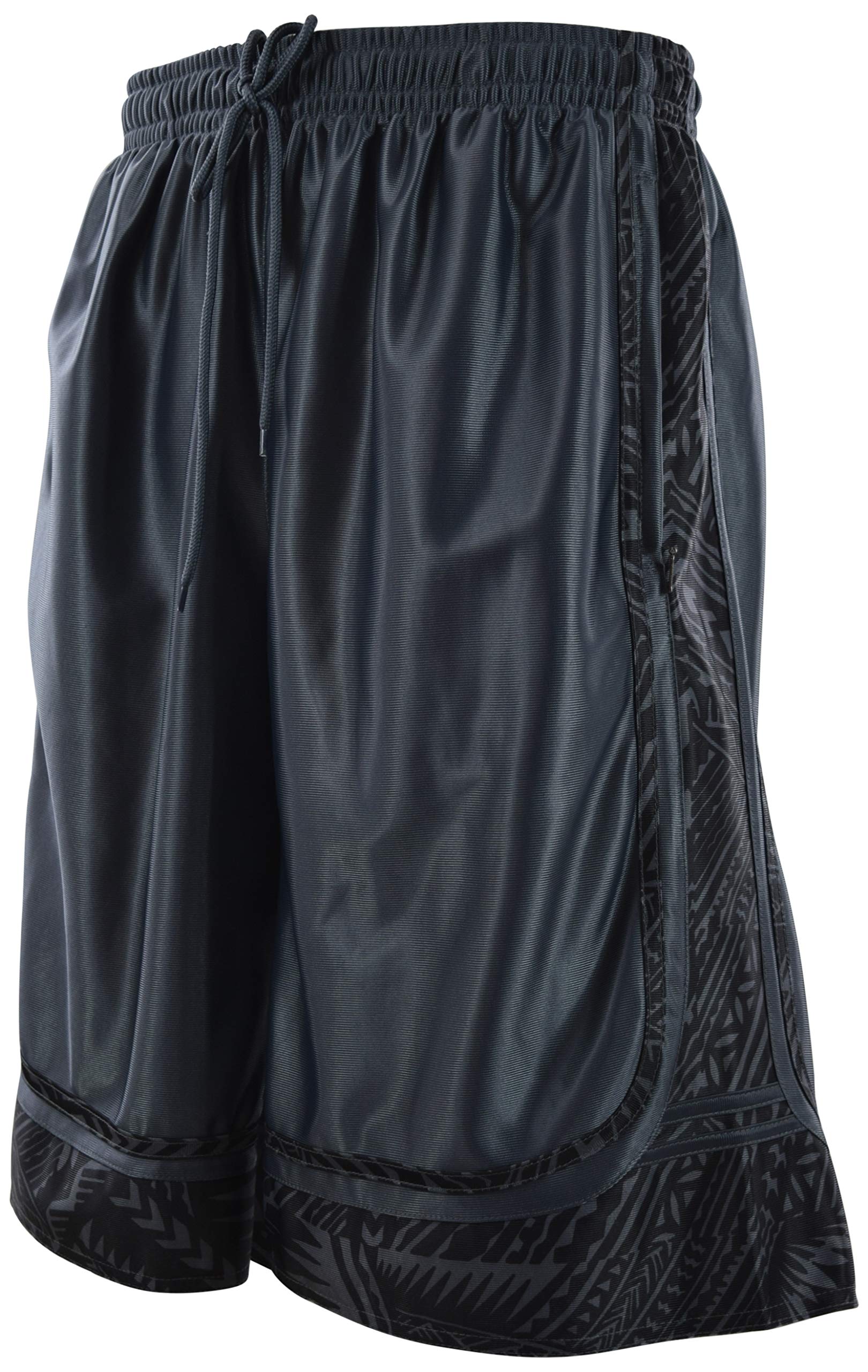 Men's Basketball Shorts with Zippered Pockets - Breathable Gym Training Shorts for Running, Workout & Sports | Perfect for Basketball, Fitness & Casual Wear