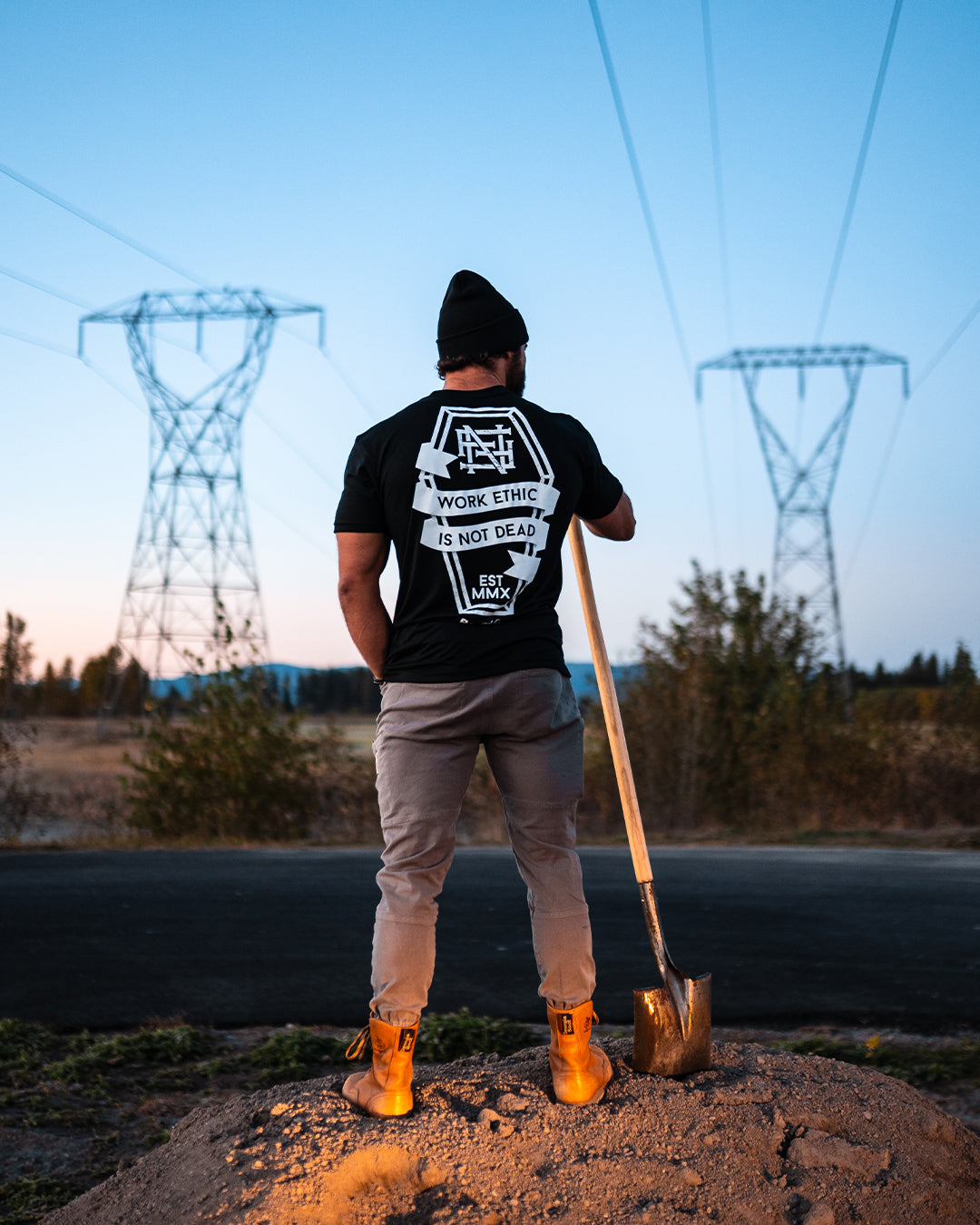 Work Ethic Tee - Black & White Cotton T-Shirt for Men & Women | Casual Workwear & Everyday Comfort